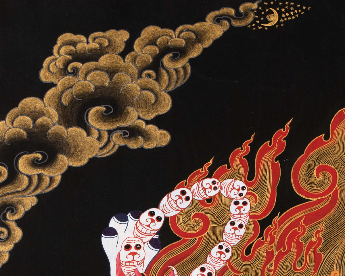 6 Armed Dharmapala Mahakala |  Spiritual Art for Altar space