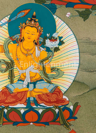 Chenrezig, Manjushri and Vajrapani, Trio Bodhisattva Thangka