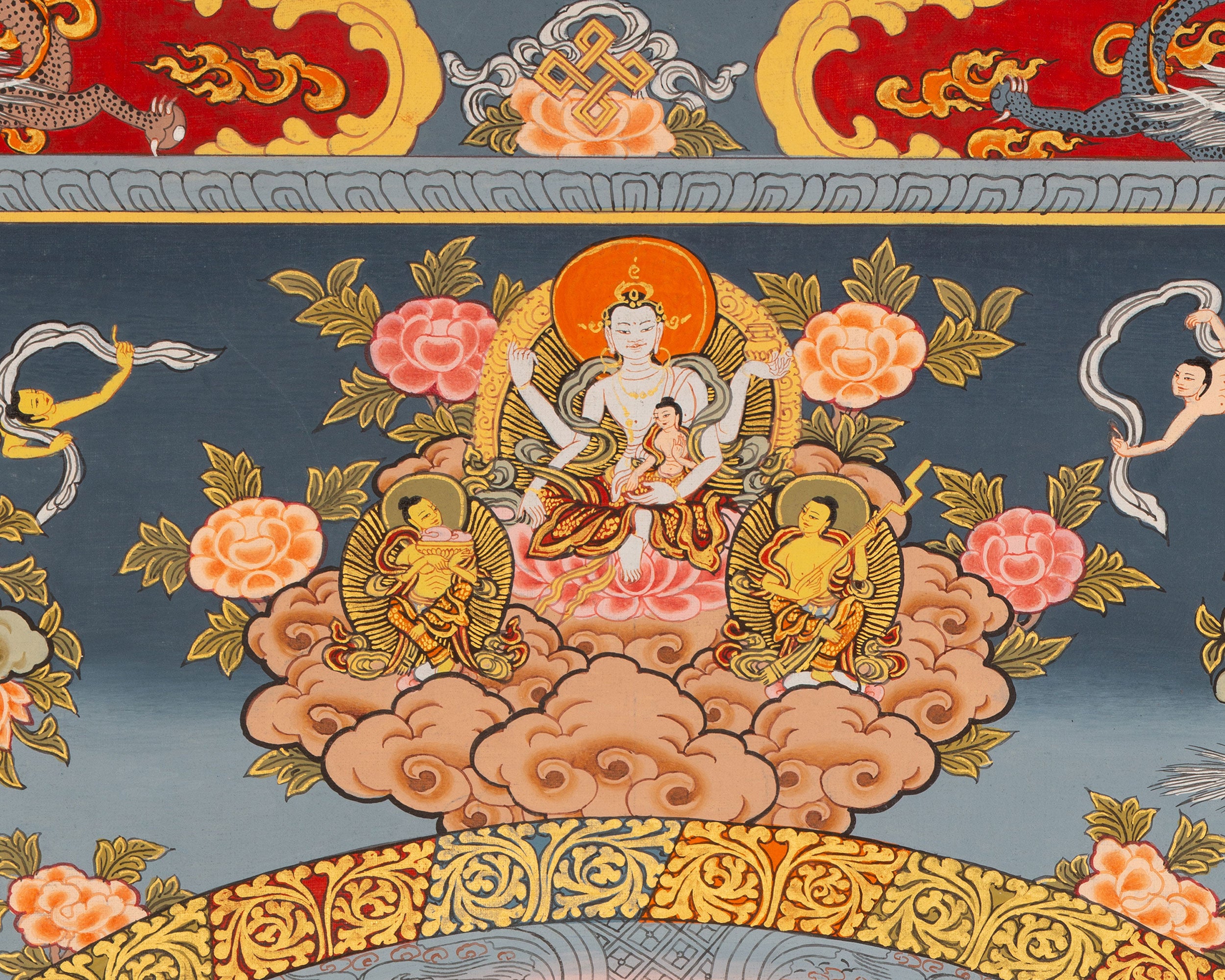 Traditional Mandala Art | Manjushri Thangka | Bodhisattva of Wisdom & Compassion