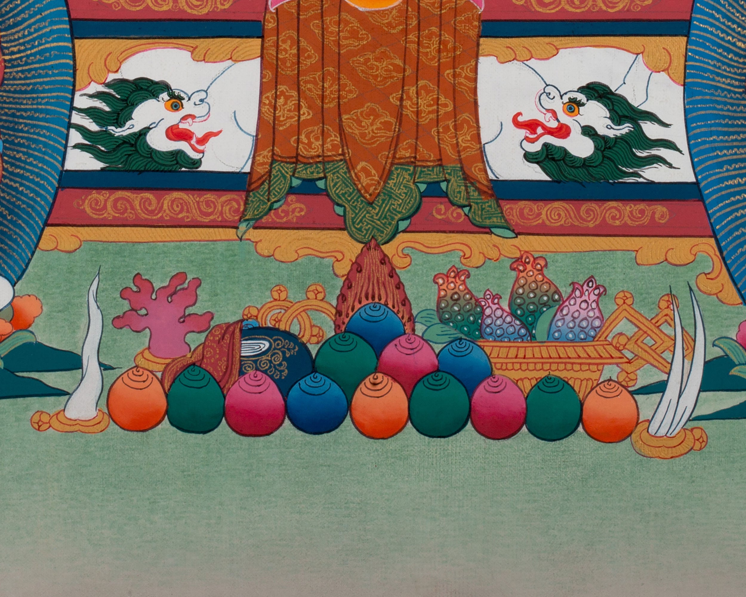 Shakyamuni Buddha with Five Dhyani Buddhas | Tibetan Art of Awakening and Compassion