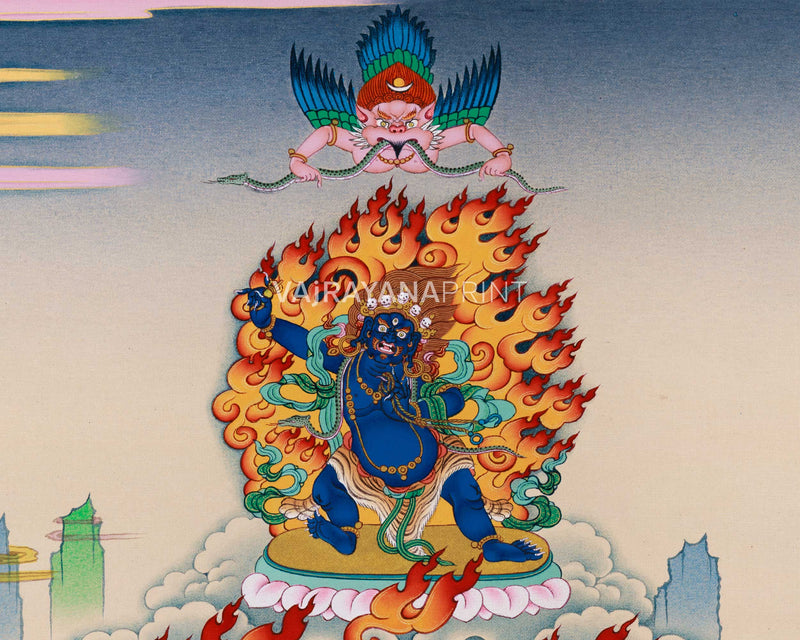 Hayagriva Digital Print | The Divine Guardian | Vajrapani Buddhism | Canvas Art for Spiritual Enhancement