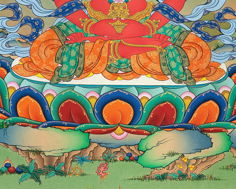 Amitayus Buddha| Traditional Wall Decor| Buddha Art