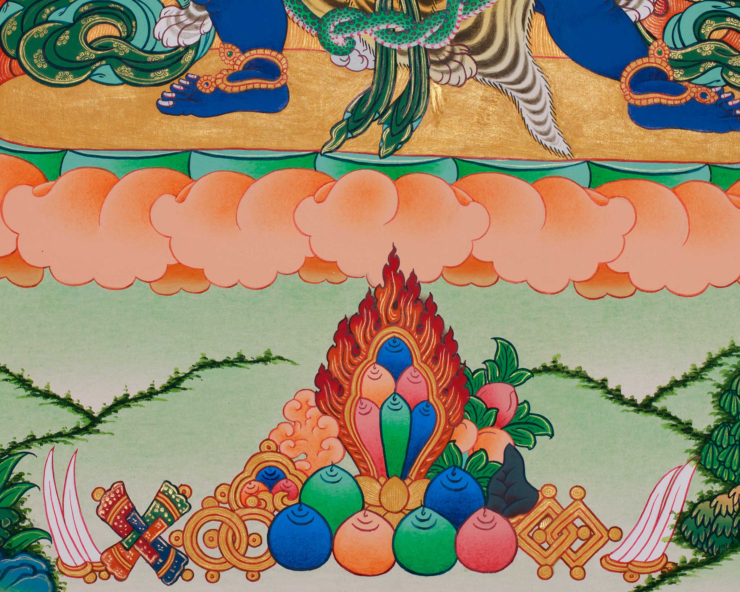 Sacred Tibetan Vajrapani | Fierce Deity of Power and Protection