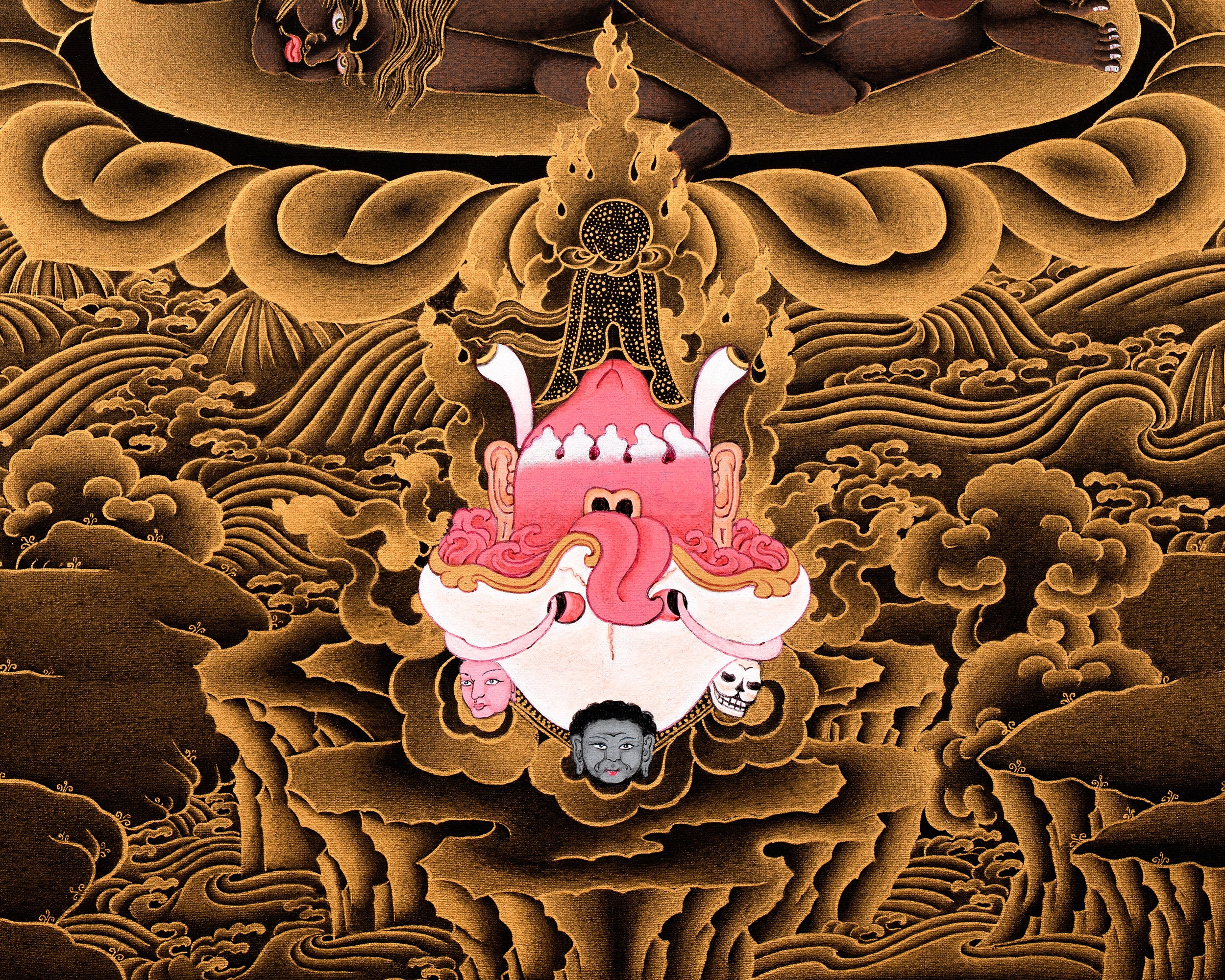 Wrathful Ekajati Canvas Print | High-Quality Giclee Thangka Print