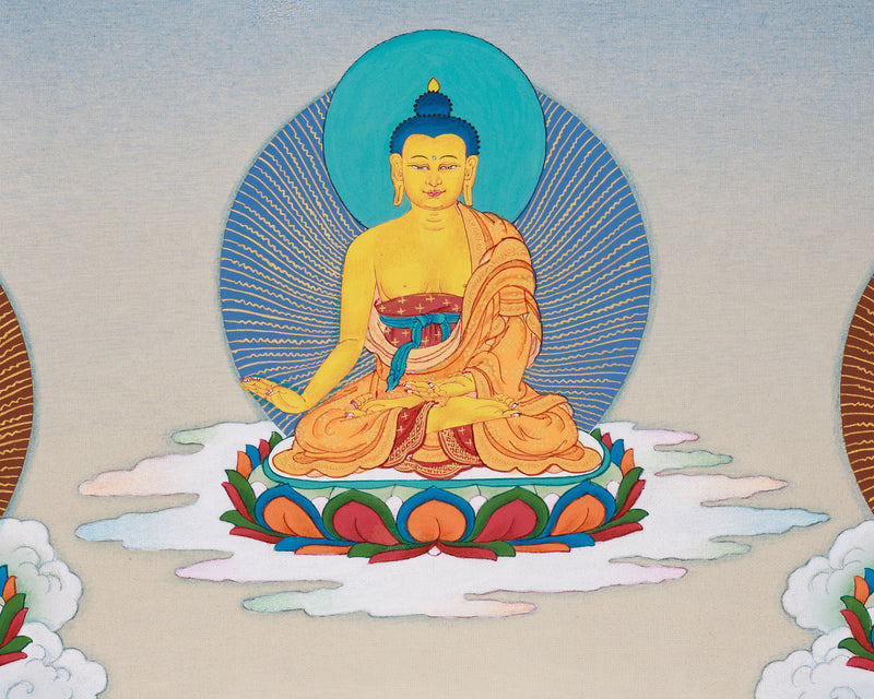 8 Medicine Buddha Thangka | Sacred Assembly of Healing Deities