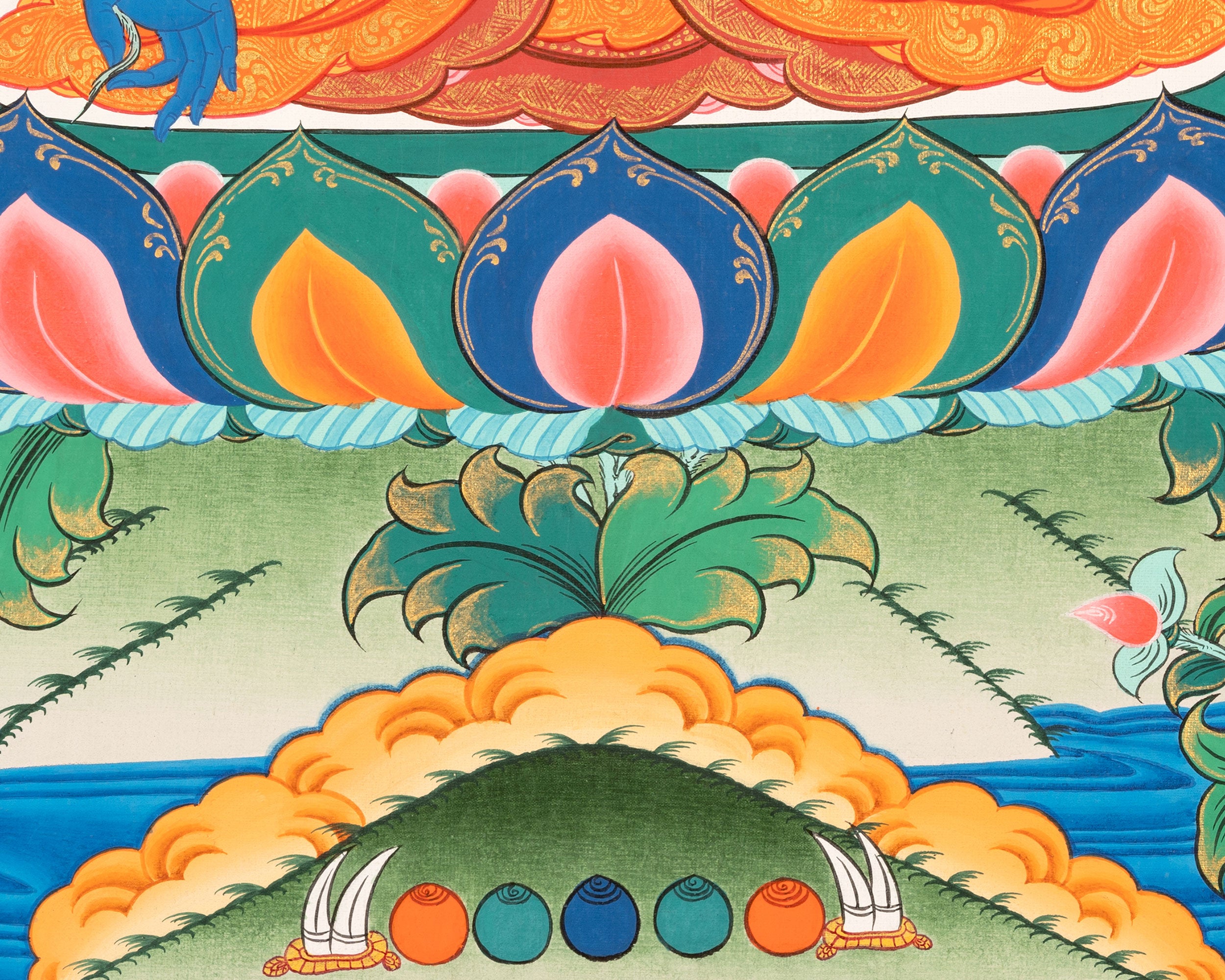 Blue Bhaisajyaguru Thangka | A Symbol of Compassion and Healing