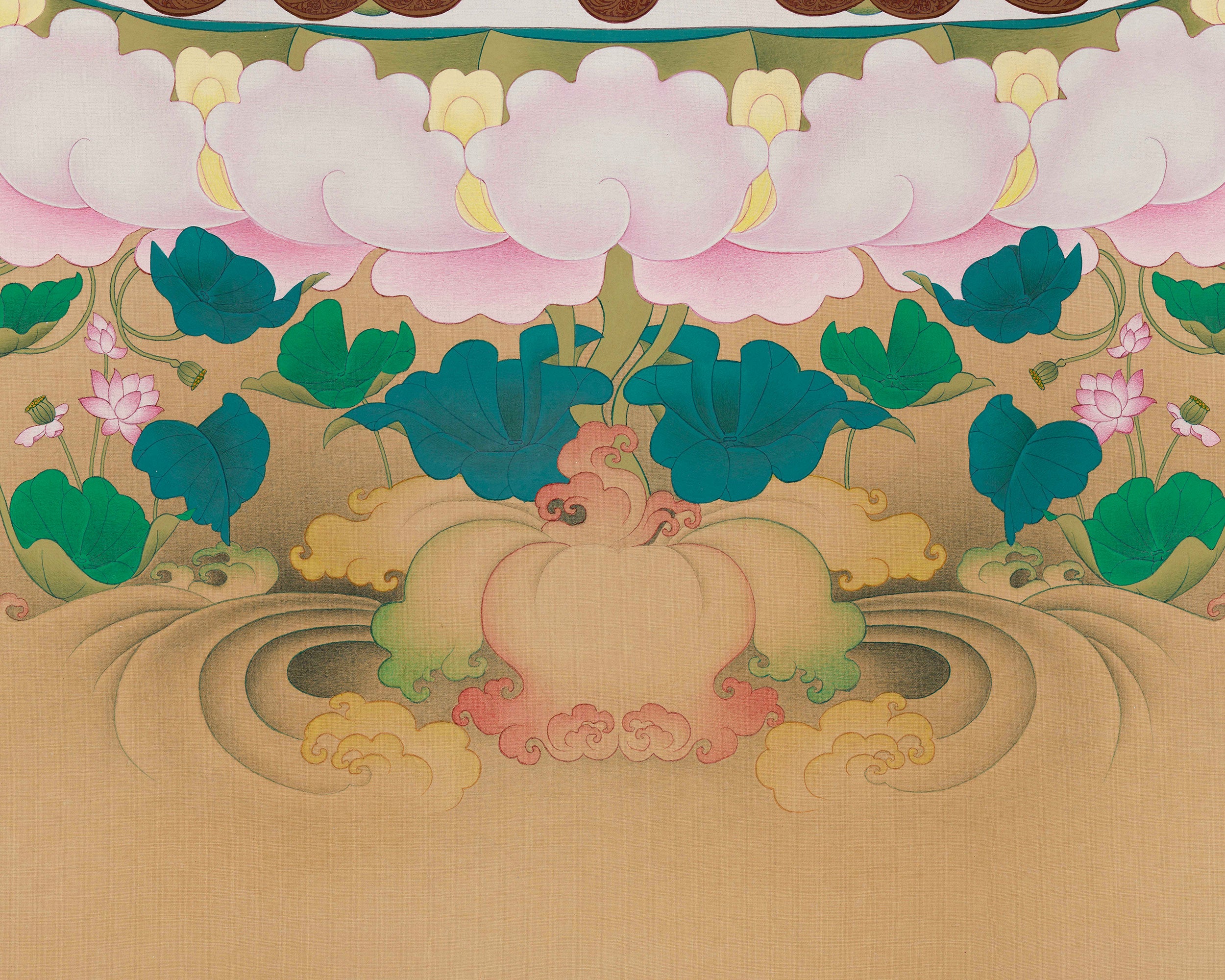 Majestic 4 Armed Chenrezig Buddha Thangka | Symbol of Boundless Compassion and Grace