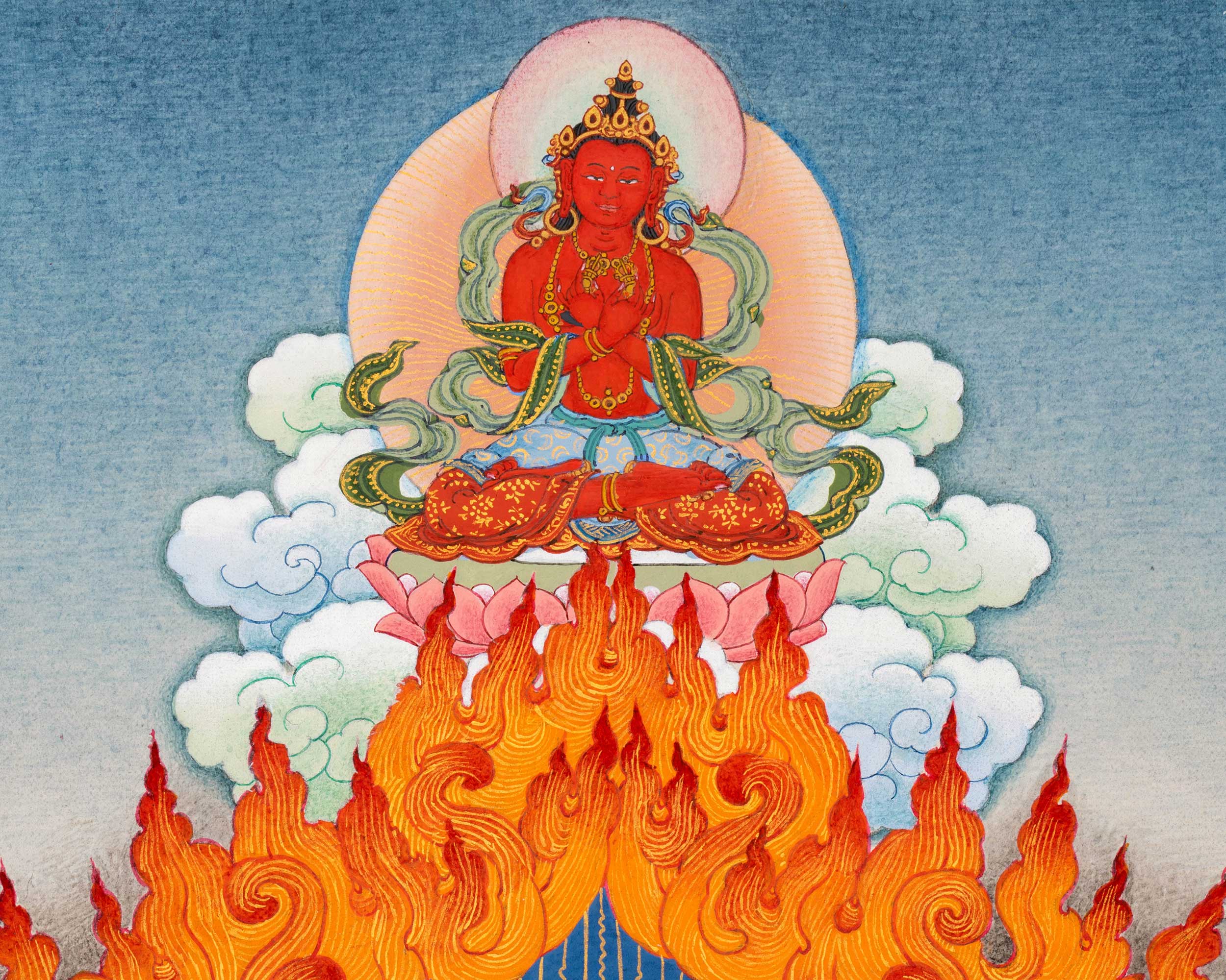 High Quality Vajrayogini Canvas Print |  Karma Gardi Style Dakini Artwork