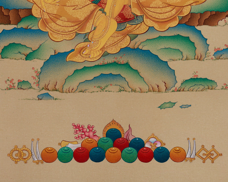 Exclusive Monju Bosatsu Thangka | Masterwork of Wisdom and Enlightenment