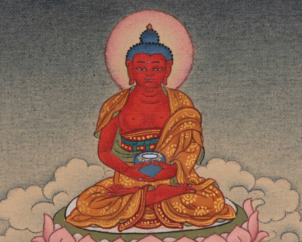 Guru Rinpoche Thangka Painting | Lotus-Born Master | Vajrayana Buddhism