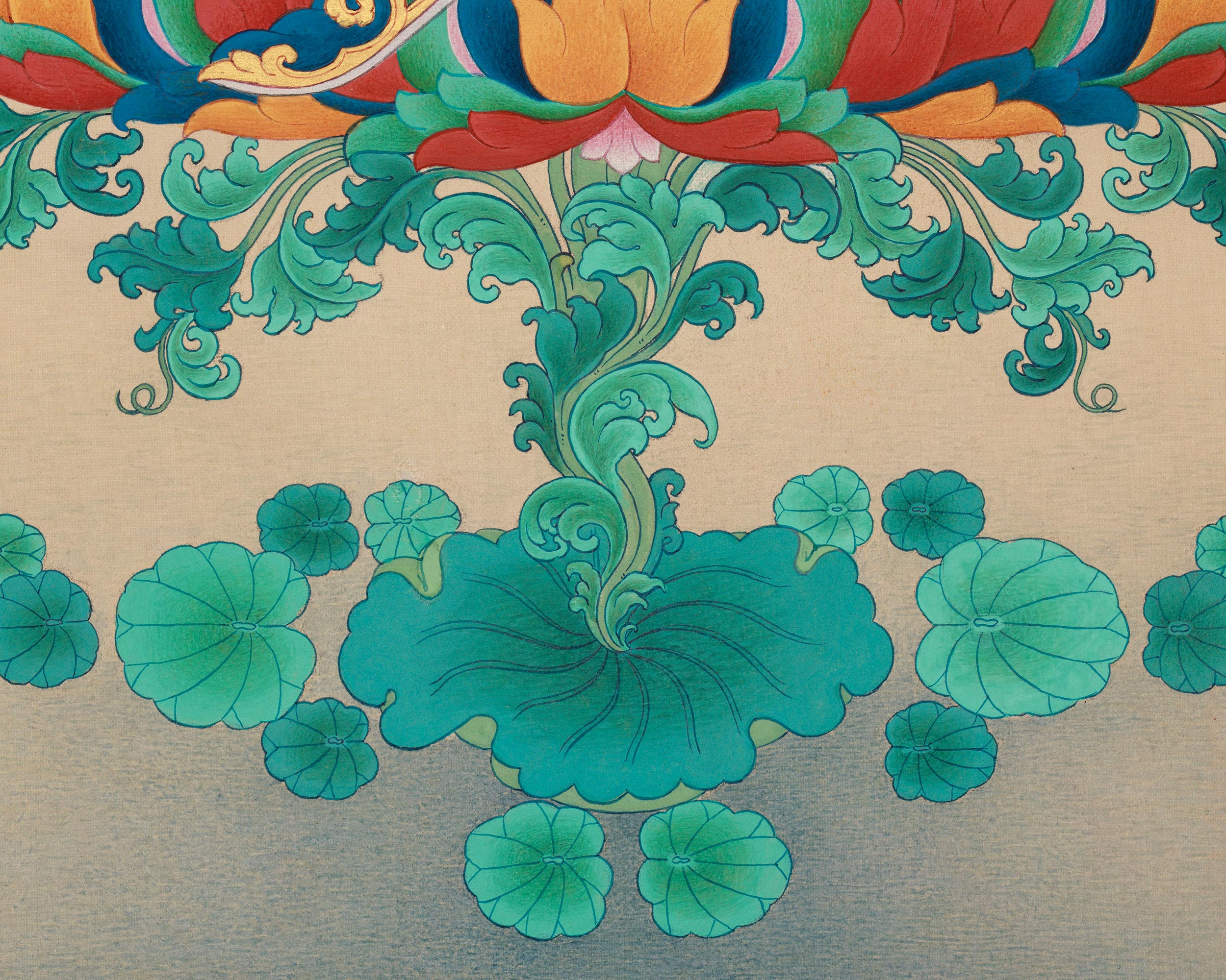 Tibetan Thangka Of Guru Rinpoche | Sacred Padmasambhava Buddhist Artwork