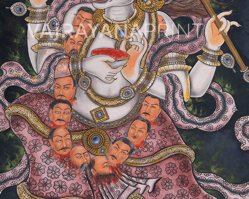 Singini Goddess Thangka Print | Wall Decor