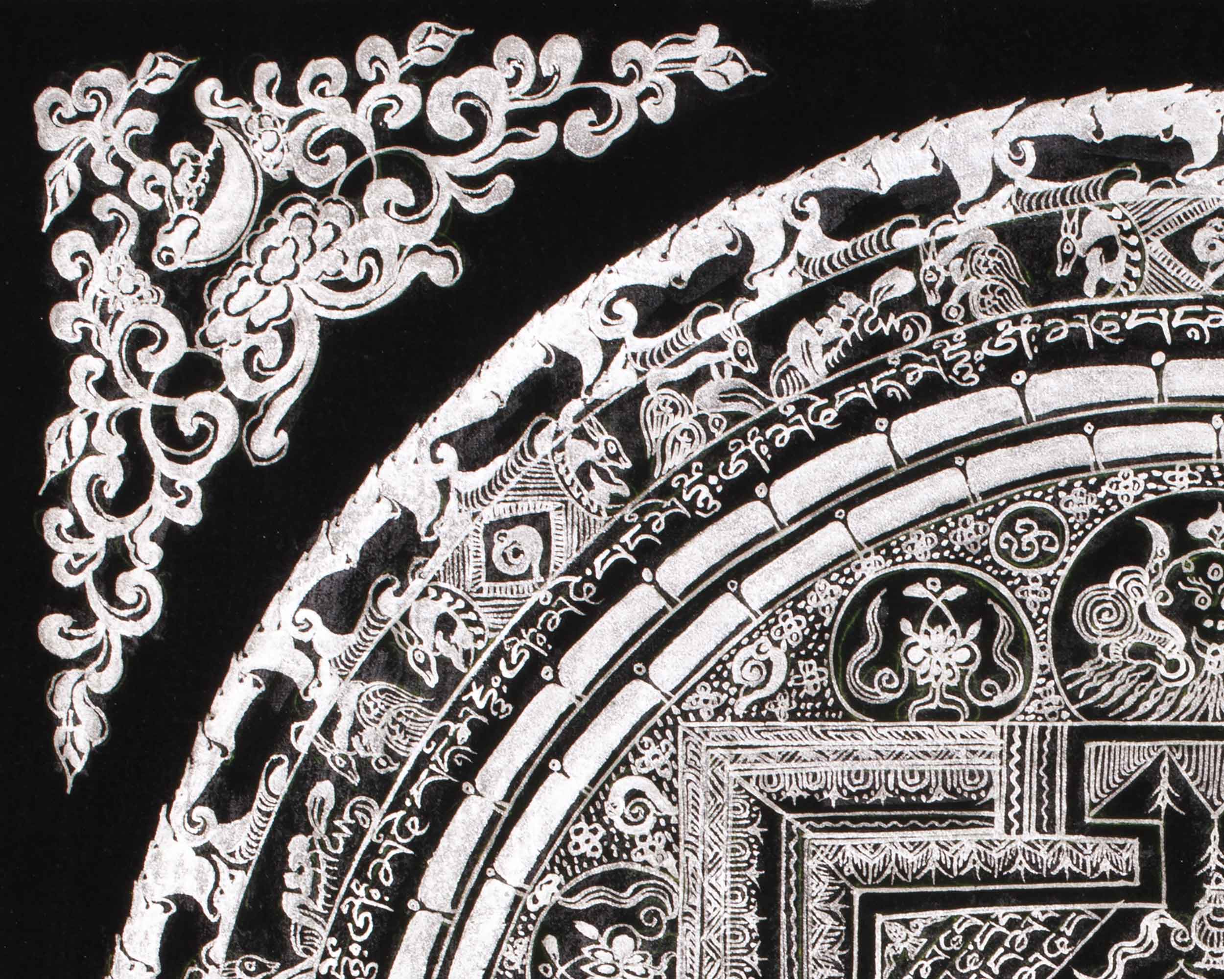 Tibetan Buddhist Mantra Mandala | High-Quality Mandala Painting