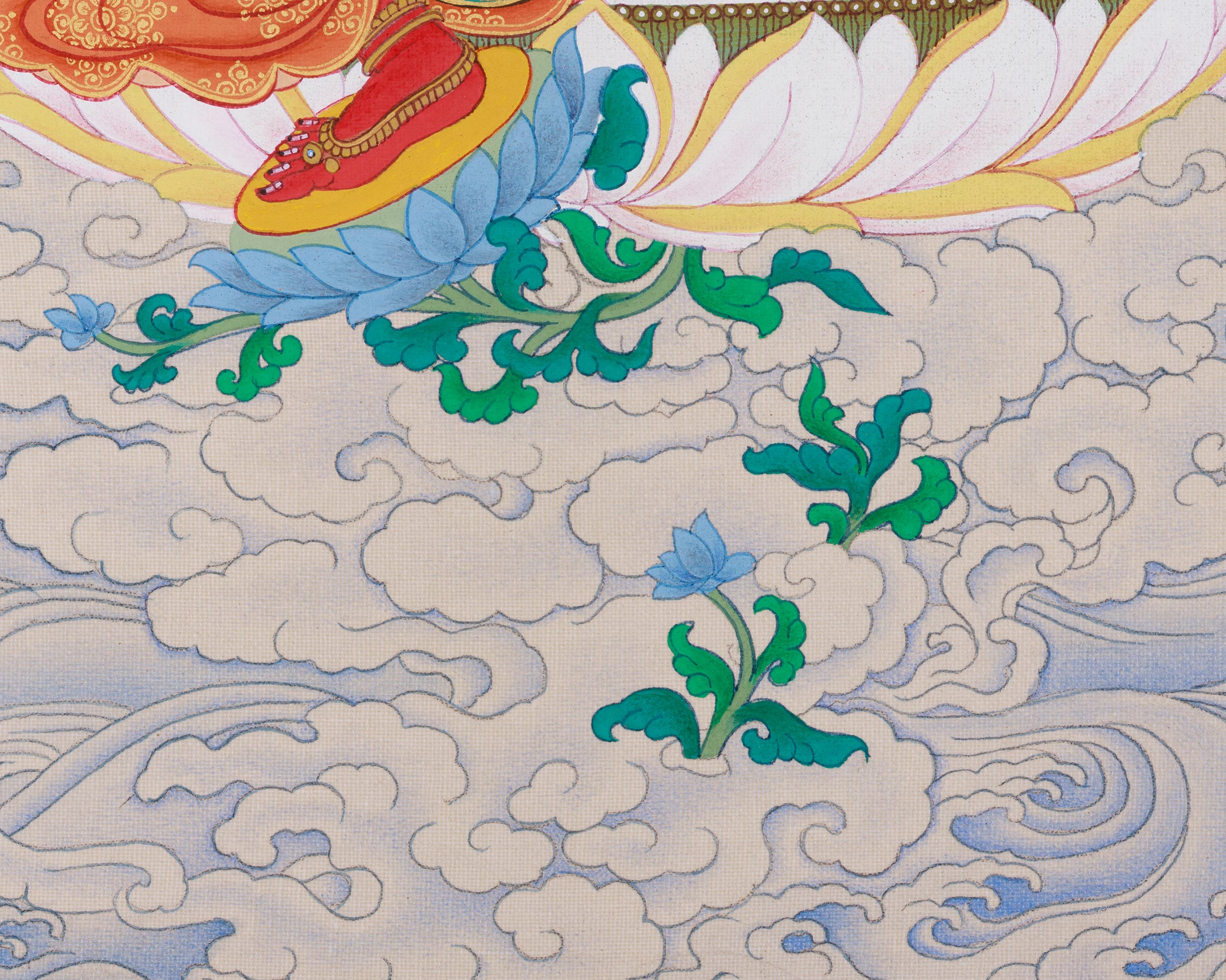 Original Hand-Painted Red Tara Dakini Thangka | Goddess of Power and Magnetism