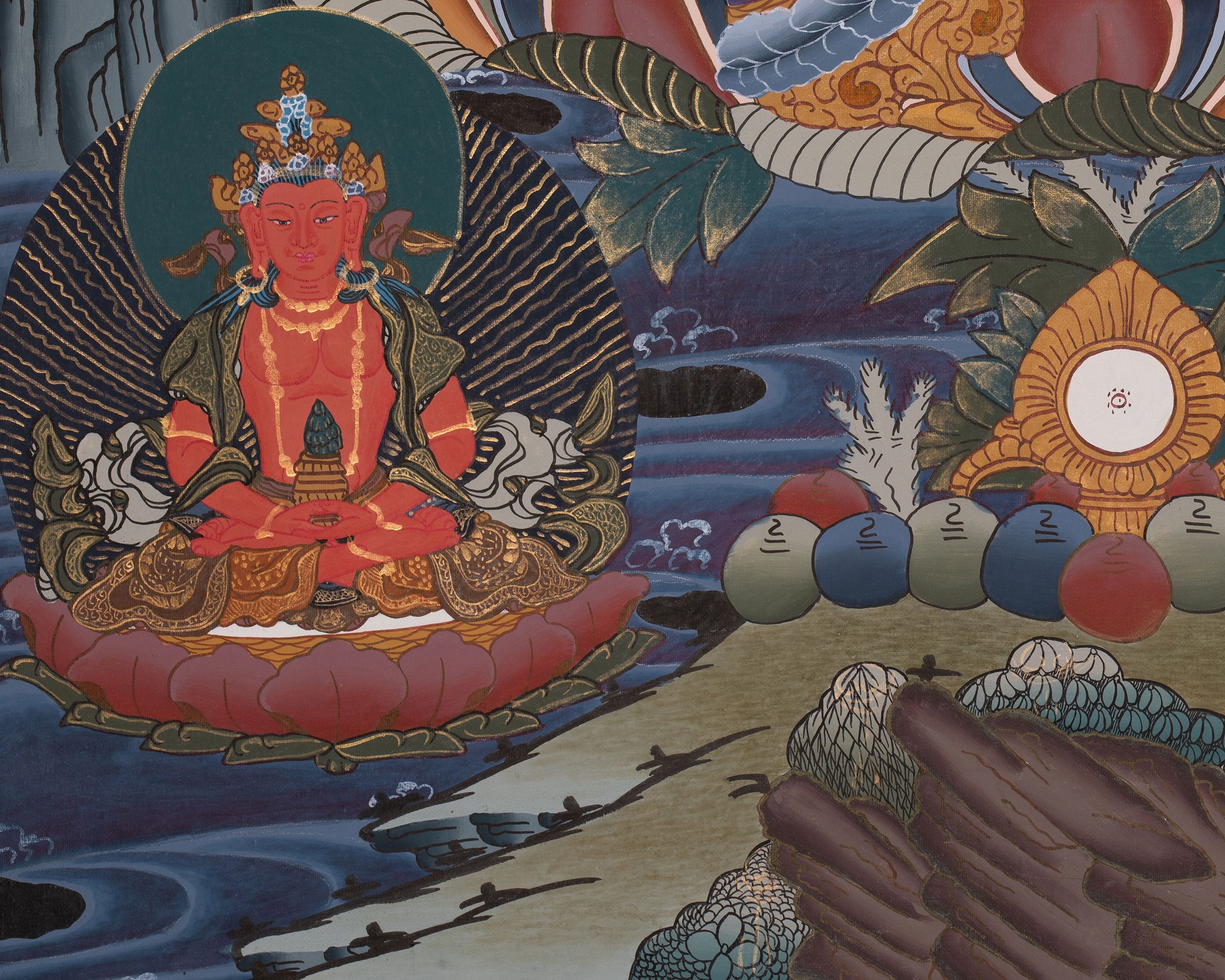 Original Hand-Painted Green Tara Thangka | Traditional Art | Bodhisattva | Compassion, Wisdom and Protection |