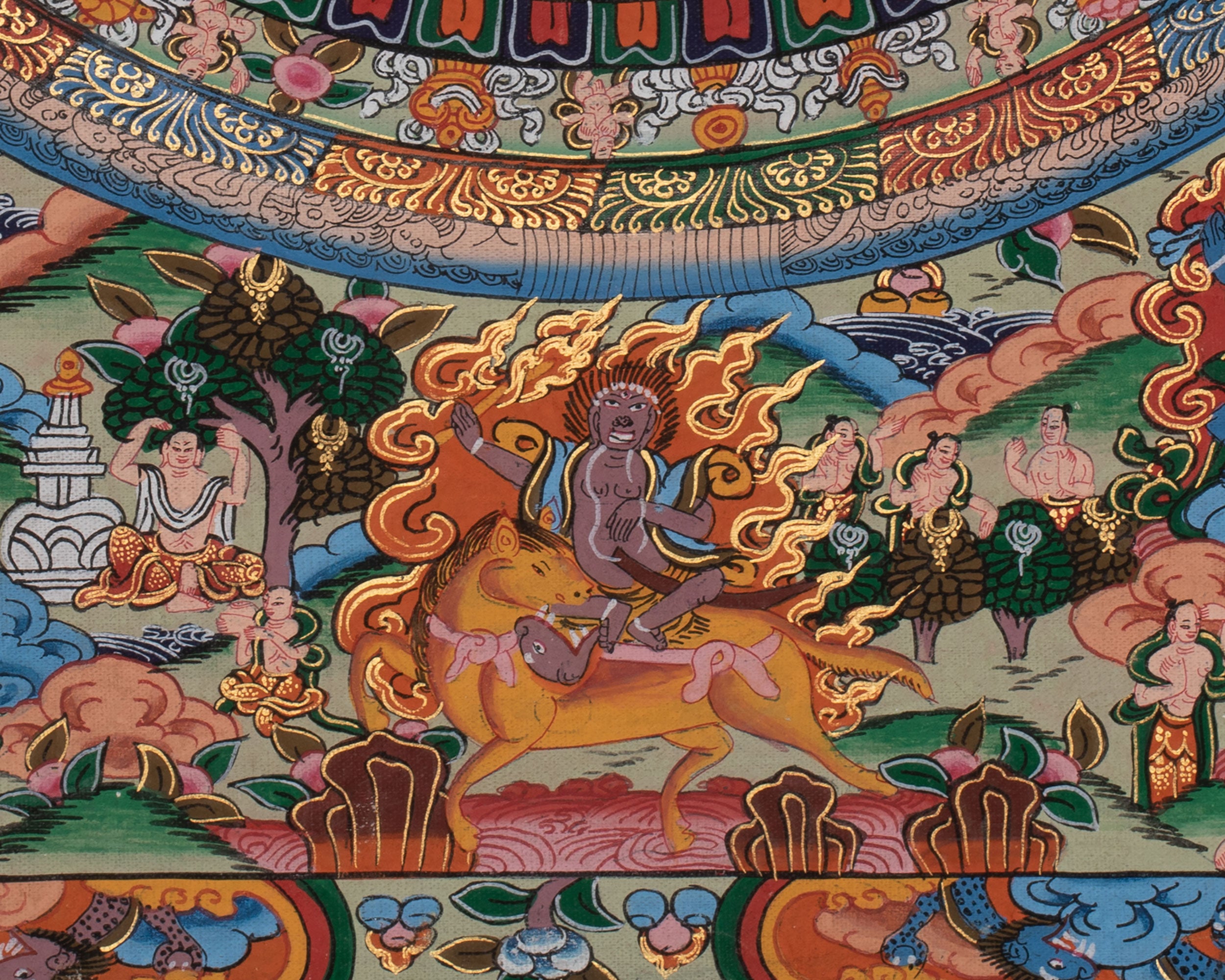 Buddha Mandala Thangka | Sacred Tibetan Mandala Art for Meditation