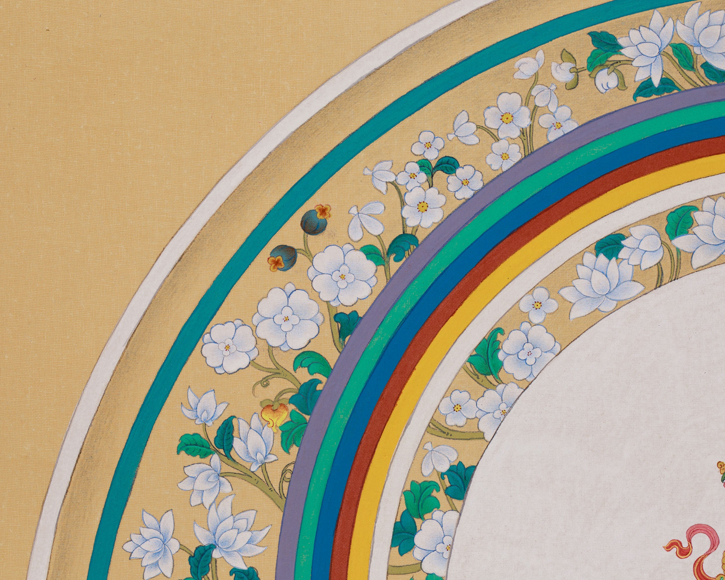 Rare Tibetan Goddess White Tara Painting | Goddess of Longevity and Healing