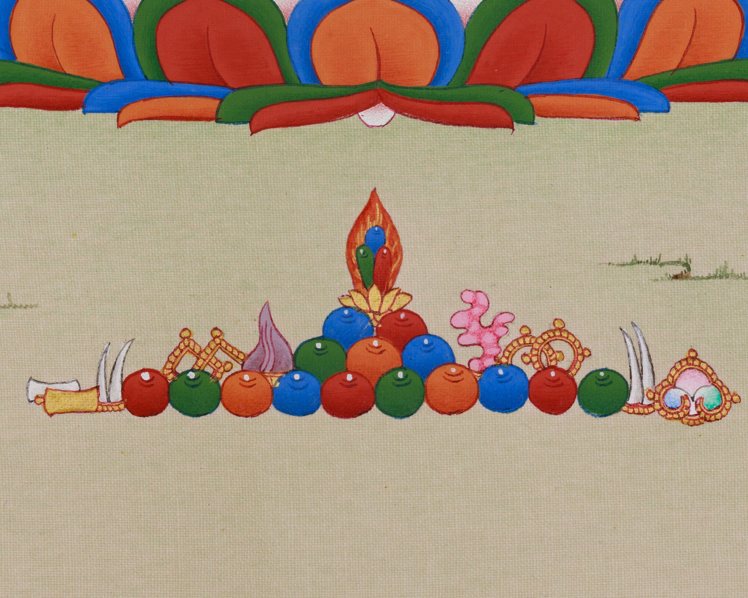 Handmade Vajrasattva Thangka | The Bodhisattva of Purification and Spiritual Transformation