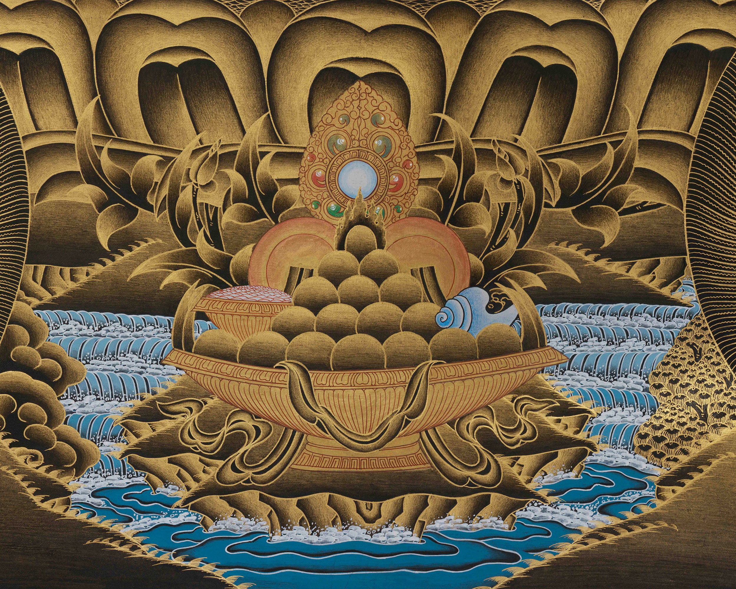 Enlightened Presence: Gautama Buddha Canvas Print | Enlightened One with Disciples