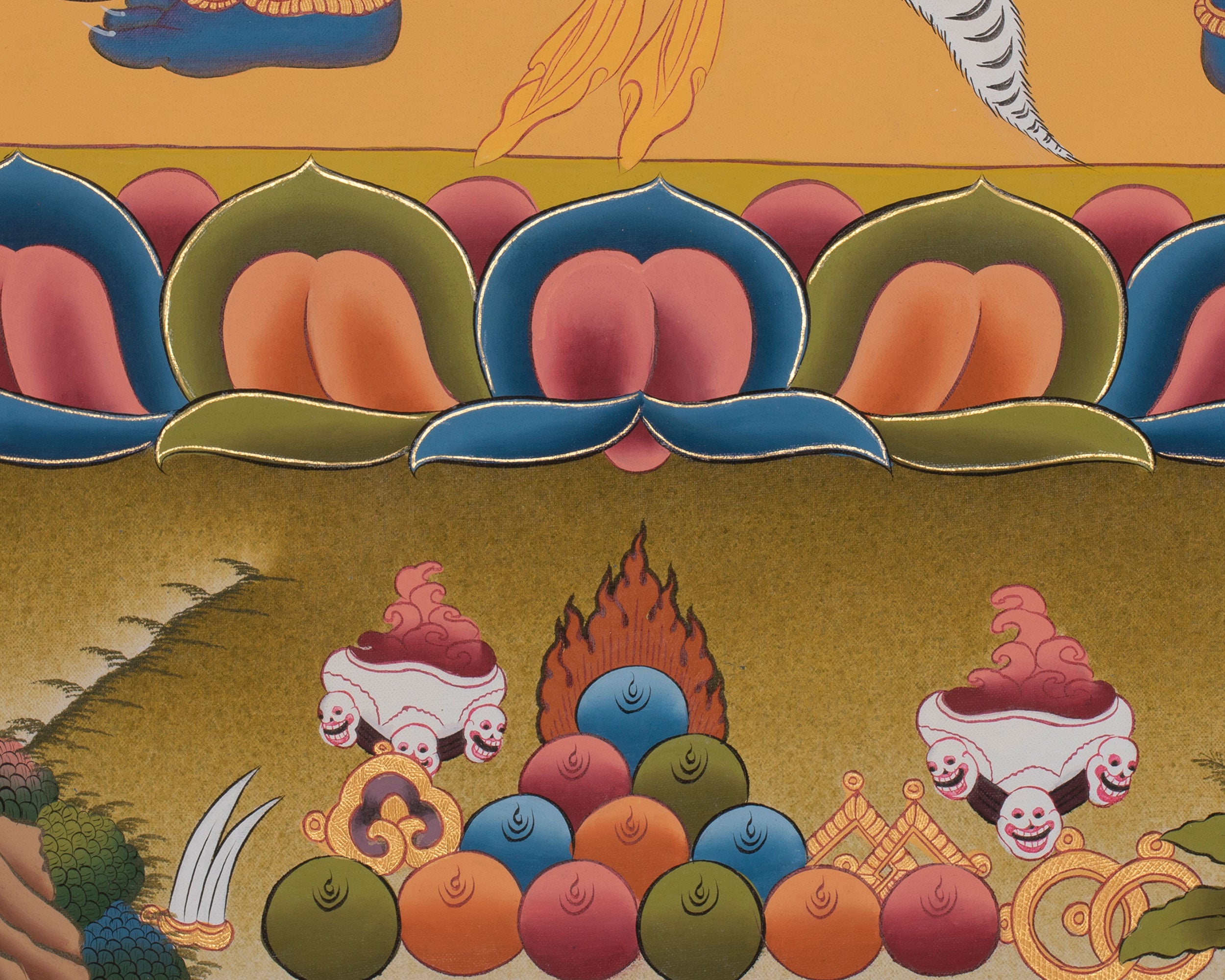 Vajrapani Bodhisattva Thangka Painting | Vairocana Buddha Thangka | Buddhist Art