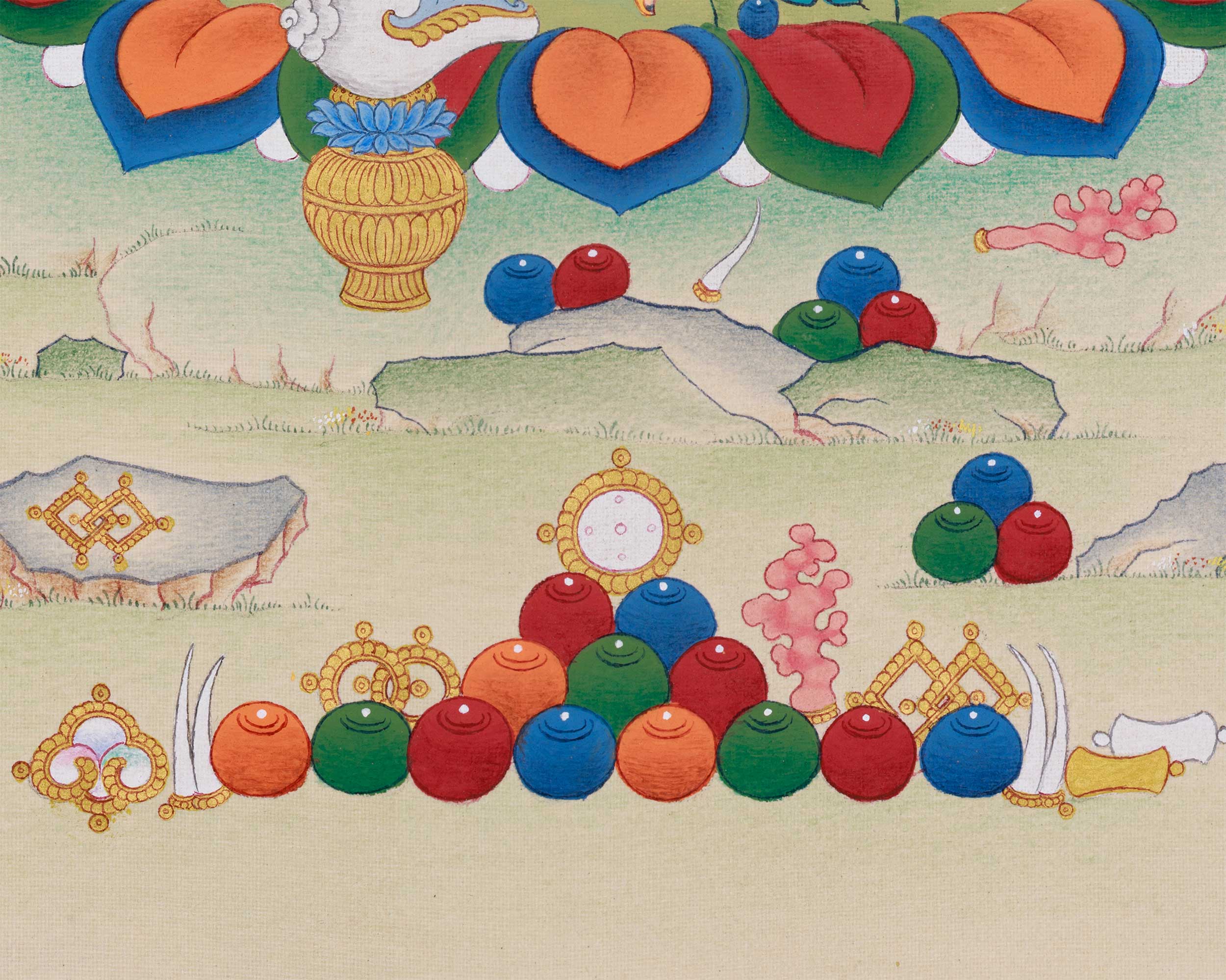 Yellow Jambhala Artwork | Buddhist Deity of Wealth and Prosperity