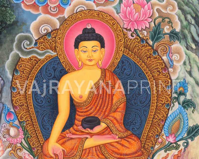 Manjushri Thangka Print | Bodhisattva Deity For Compassion | Himalayan Art