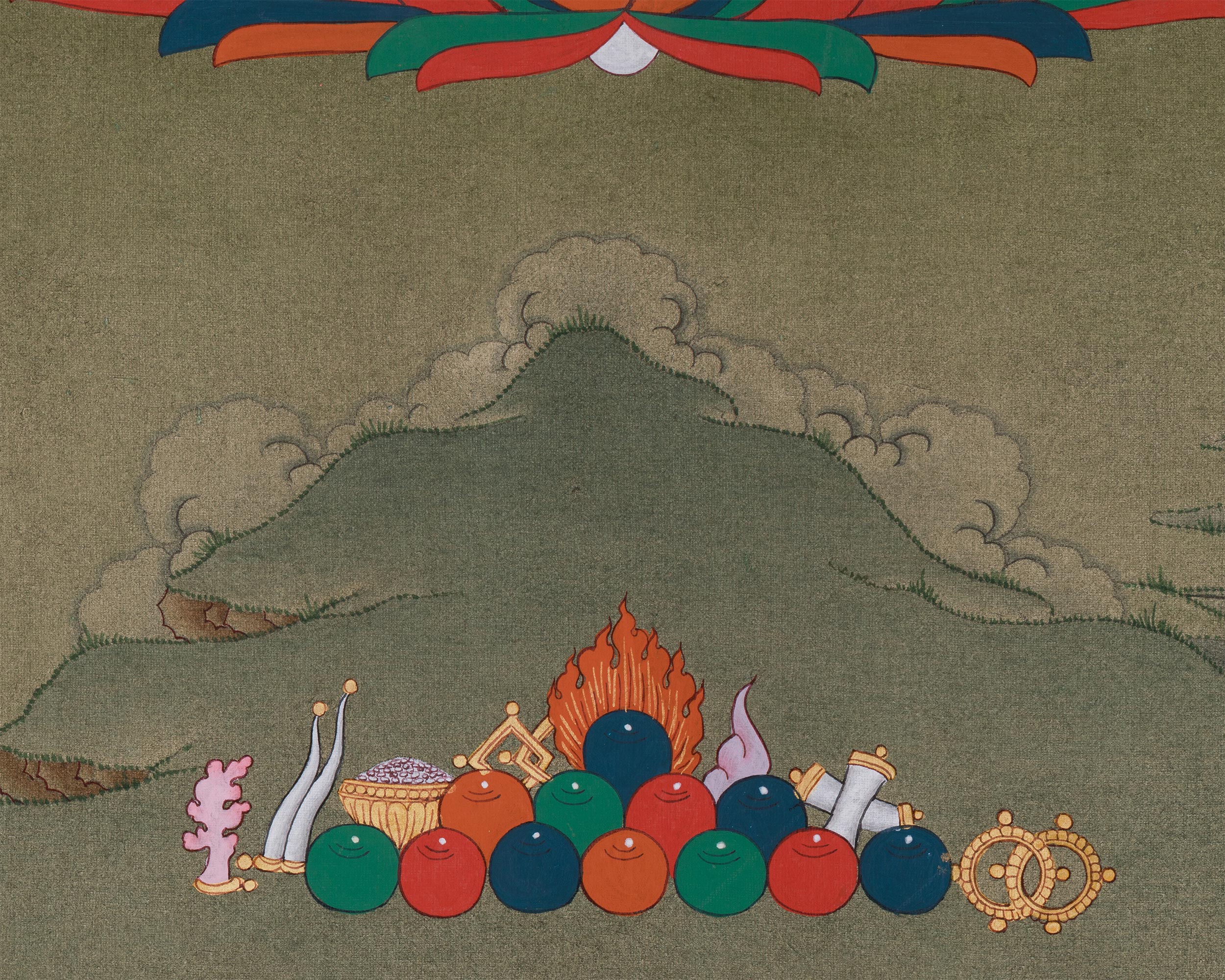 Female Deity Artwork | White Tara Thangka For Longevity