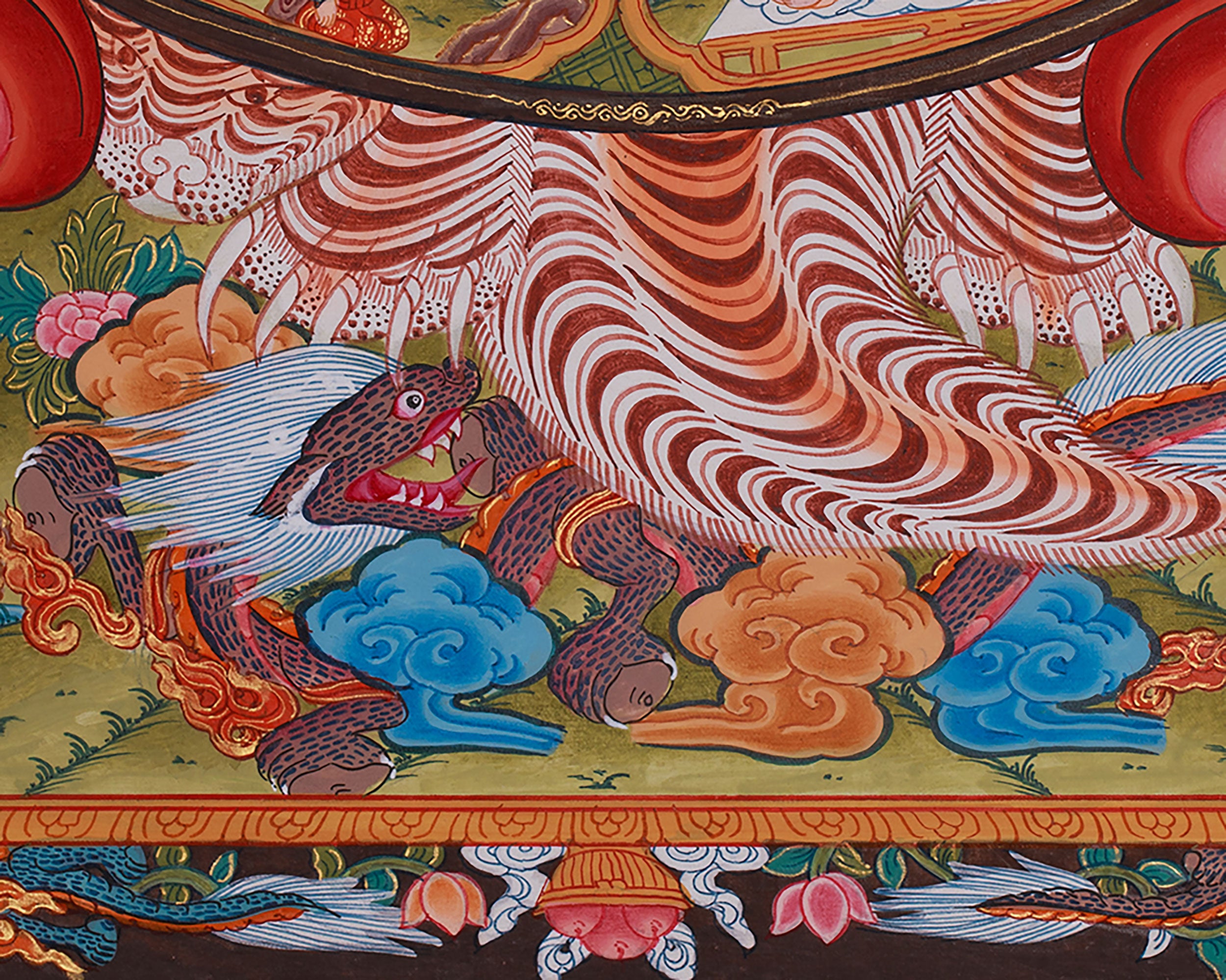 The Wheel Of Life (Bhavachakra) Mandala Thangka | Buddhist Painting of Samsara & Nirvana