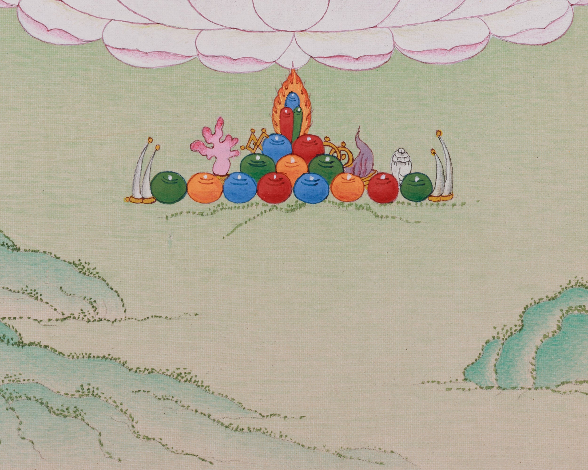 Compassionate Chenrezig Buddha Thangka | Four Armed Avalokiteshvara