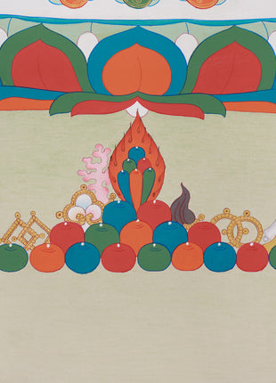Vajrasattva with Consort Thangka | Sacred Symbol of Unity and Enlightenment