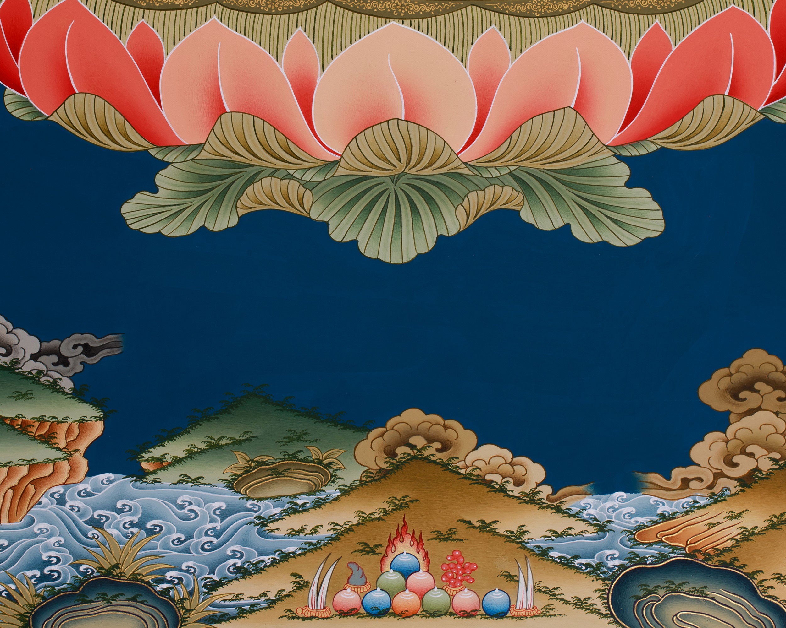 Thangka of Medicine Buddha (Bhaisajyaguru), The Supreme Healer