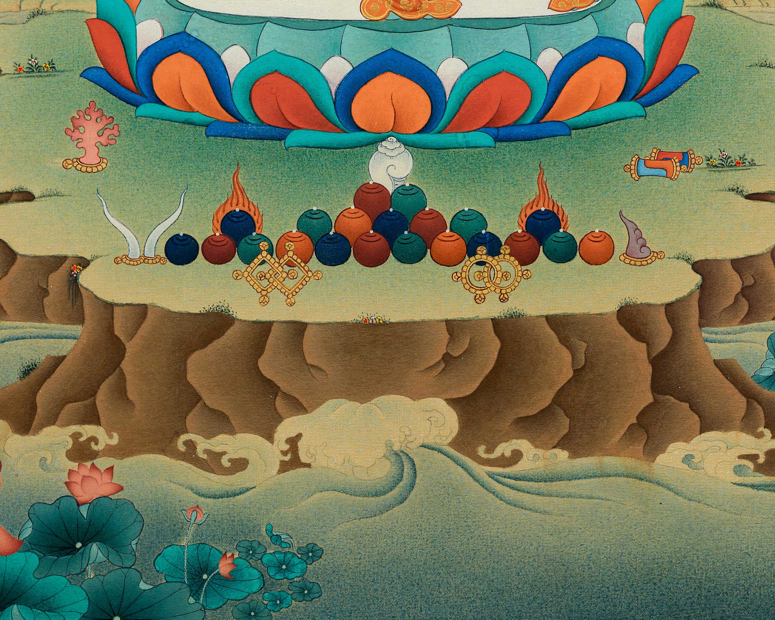 1000 Armed Chenrezig | Avalokiteshvara Thangka Print | Canvas Print