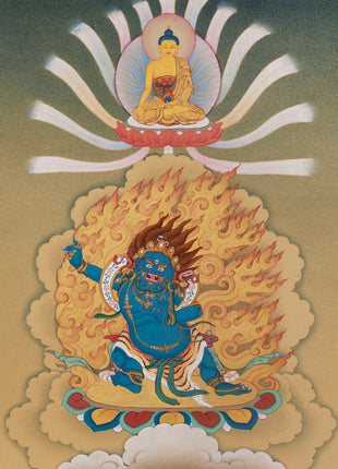 Exquisite Thangka of Guardian King Vaisravana | Assembly of Wealth Deities
