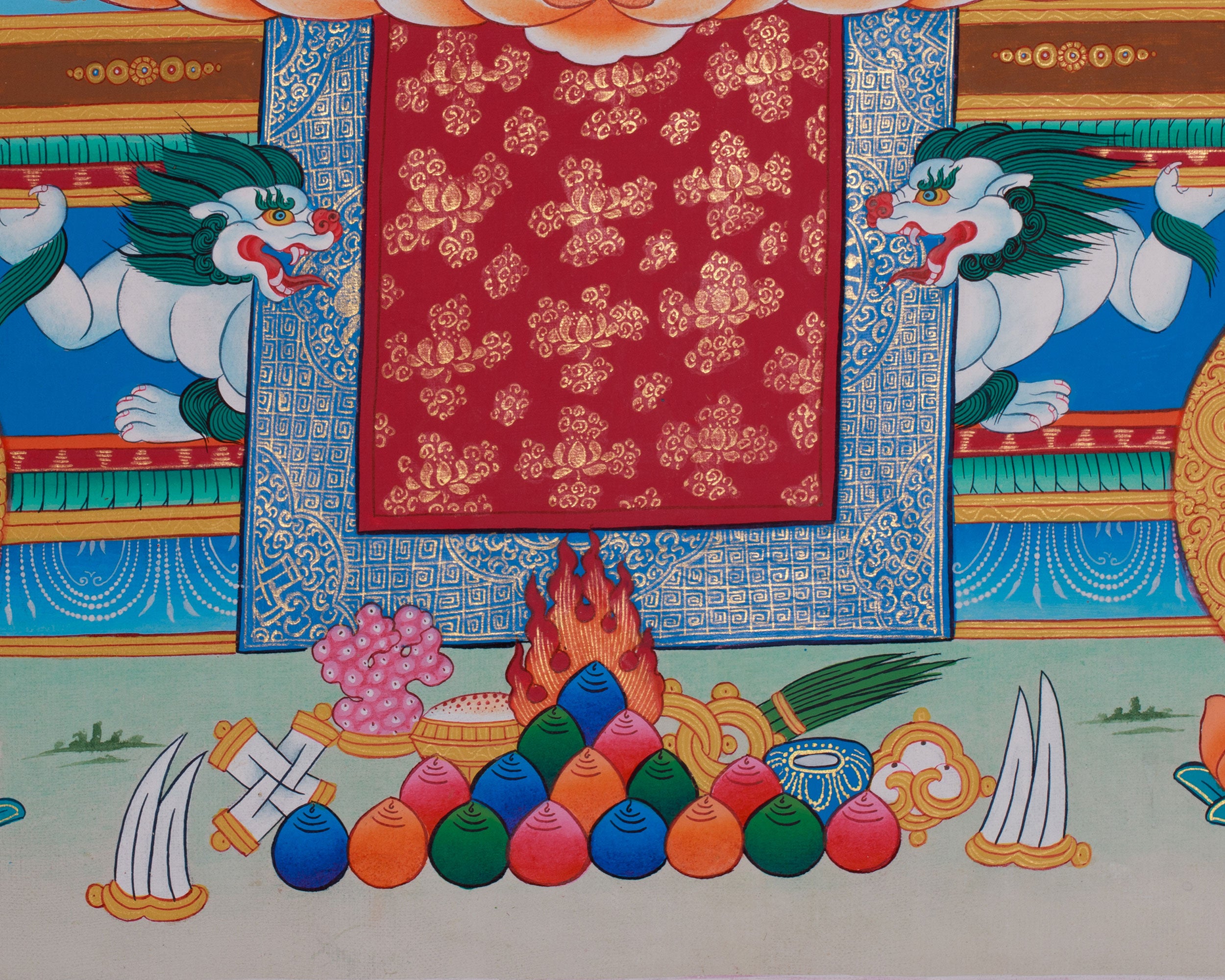 Five Wisdom Buddhas Thangka | Sacred Tibetan Art of Enlightenment & Transformation