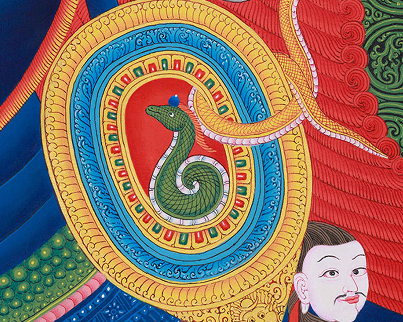 Bhairav Thangka Print | Mahakala Canvas Print for Divine Protection