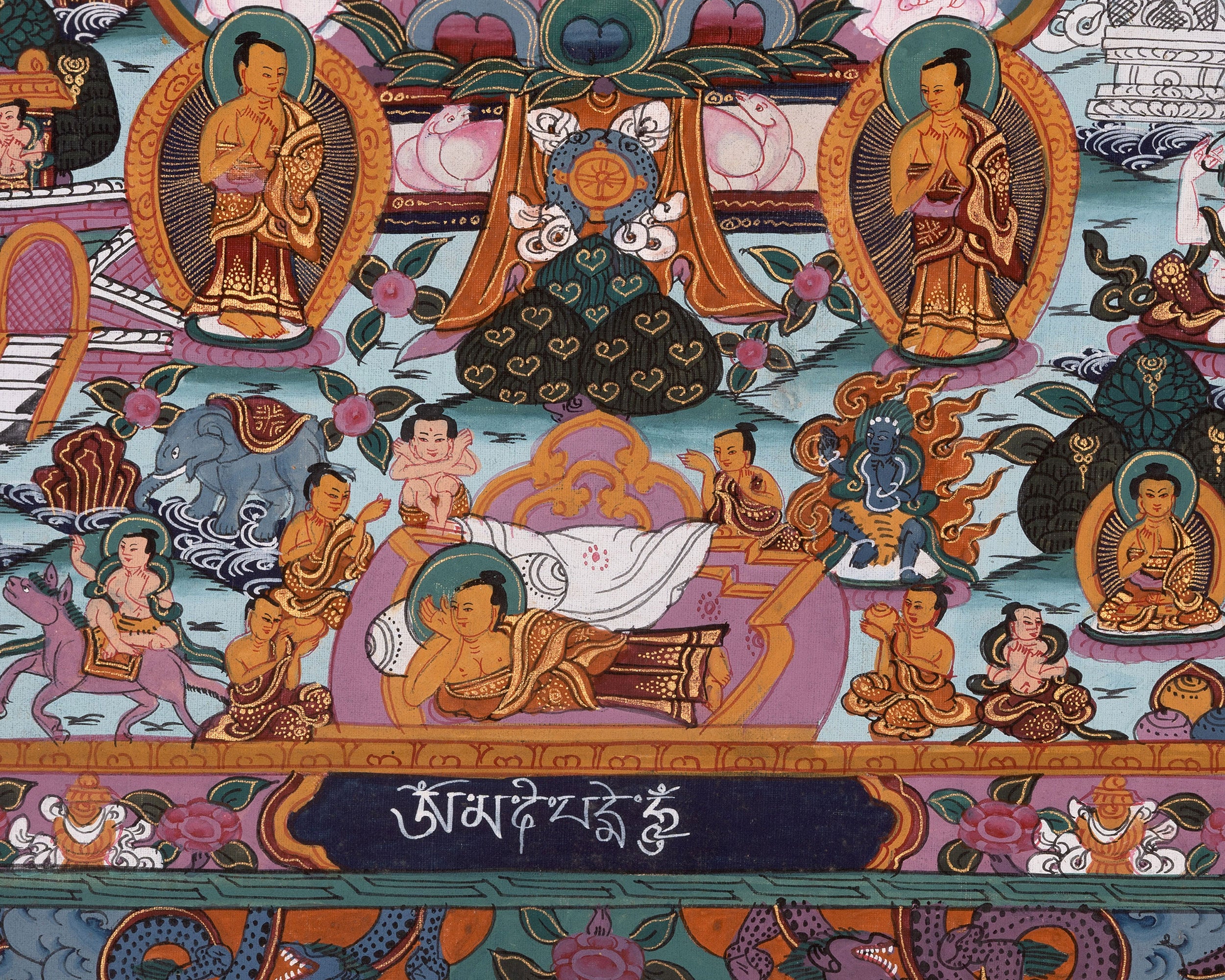 Shakyamuni Buddha Life Story Thangka | Journey of the Buddha