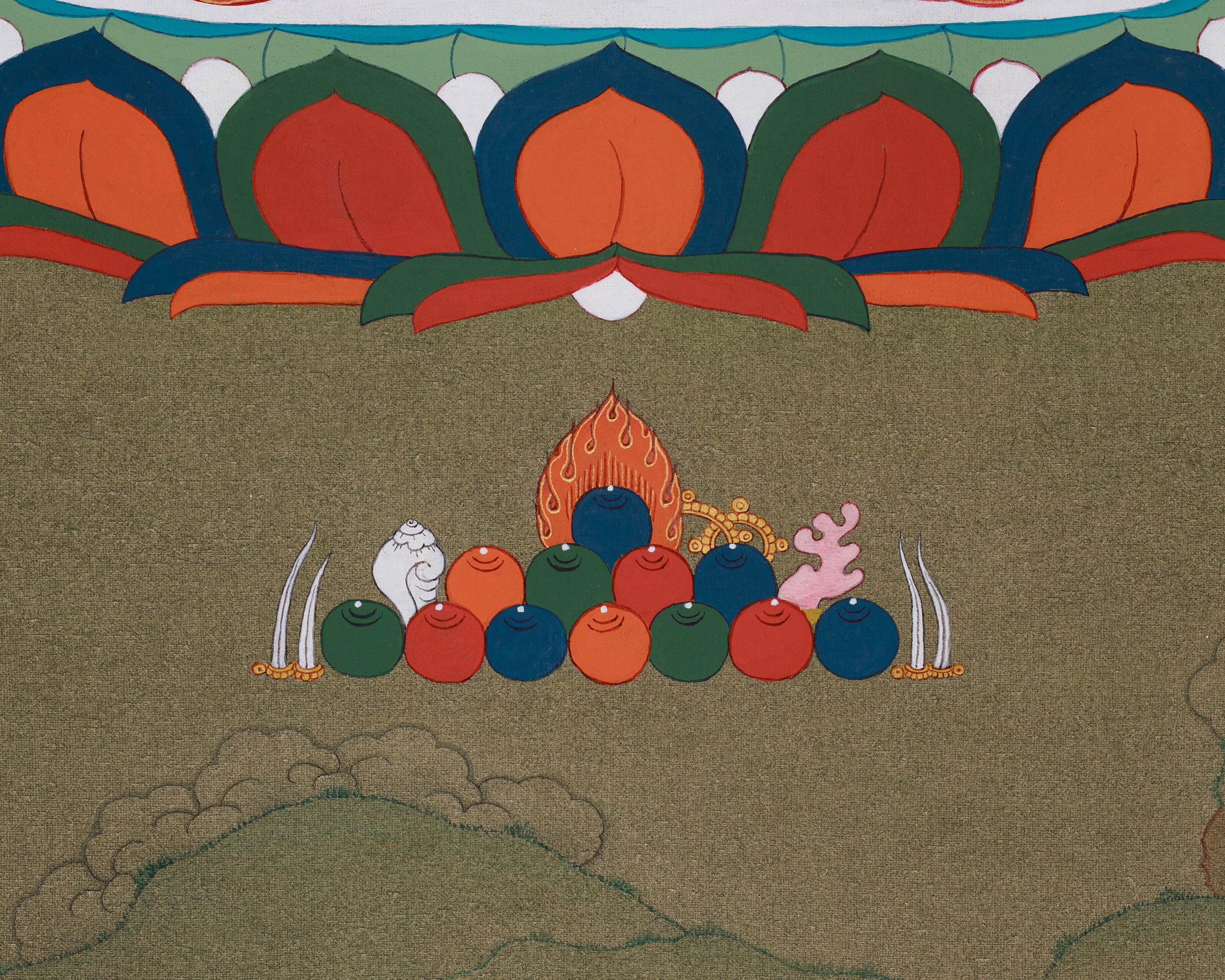 Tibetan Bodhisattva Four Armed Chenrezig Thangka | Buddha of Compassion