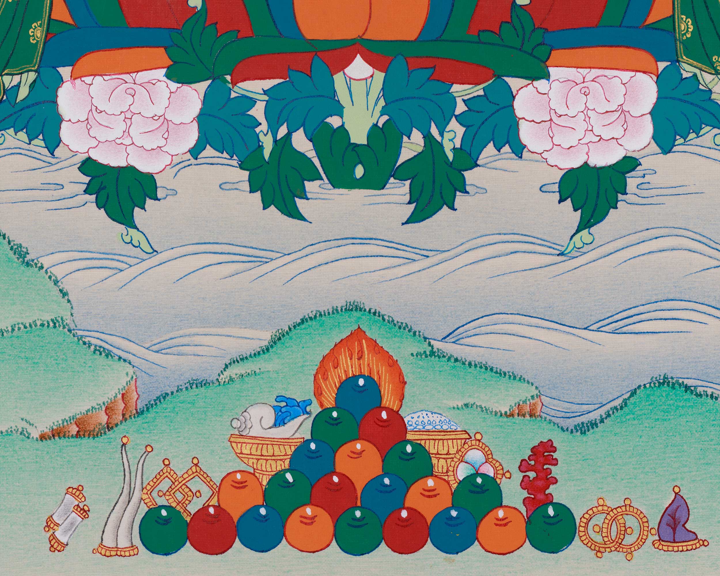 Thangka of Manjushri Wisdom Buddha | Enlightened Deity of Insight and Knowledge