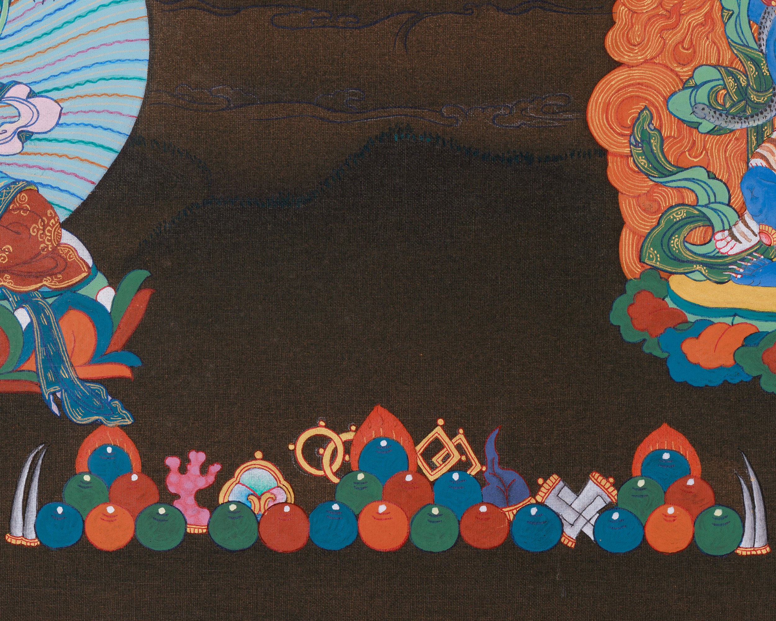 Three Tibetan Bodhisattvas: Chenrezig, Manjushri, and Vajrapani | Buddhist Altar