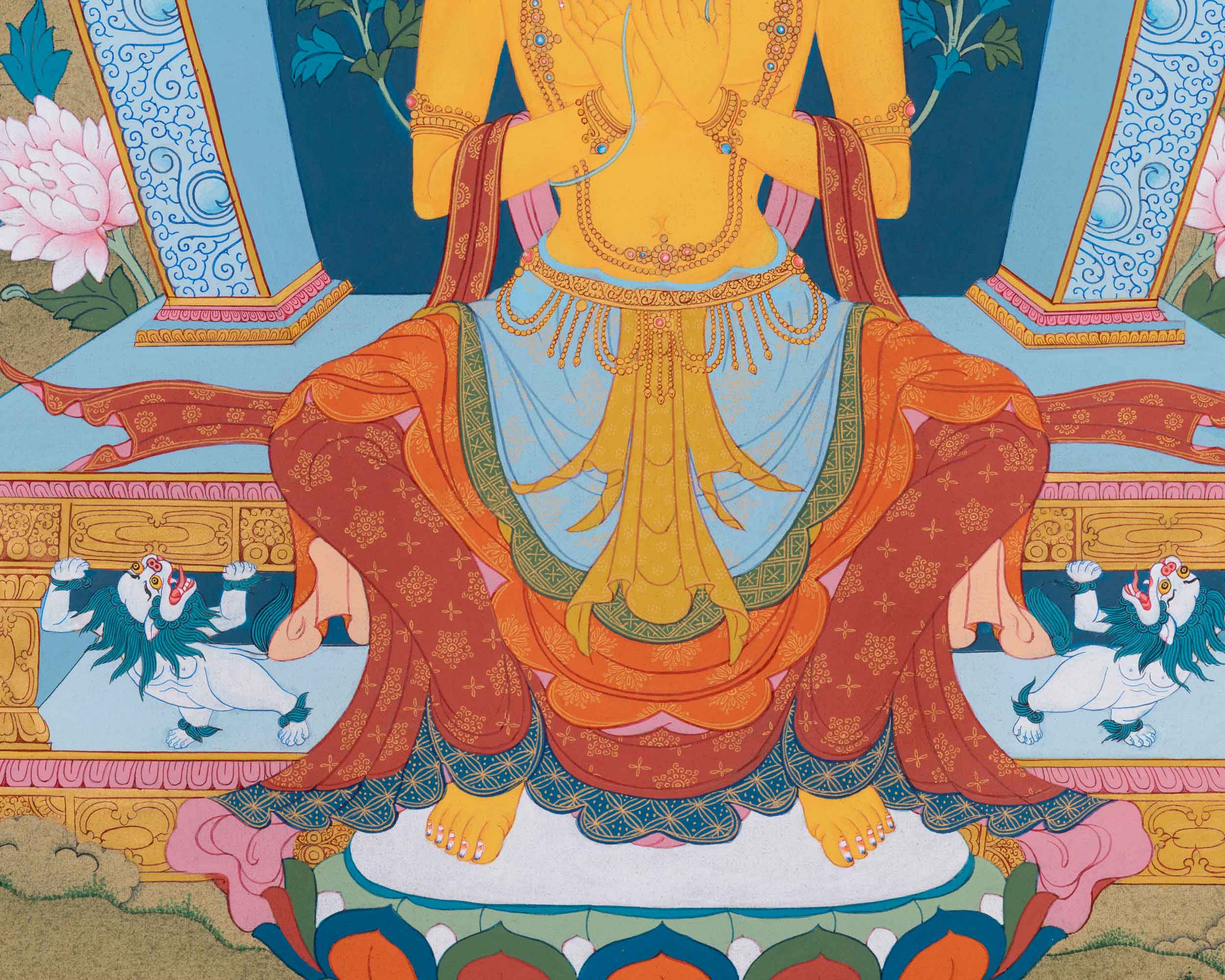 Maitreya Buddha Thangka Art | Guidance Towards Enlightenment and Compassion