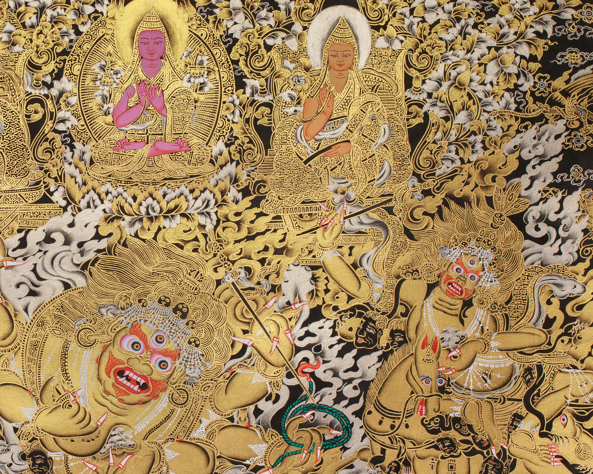 Golden Fury, Wrathful Mahakala Protector | Guardian of Spiritual Enlightenment