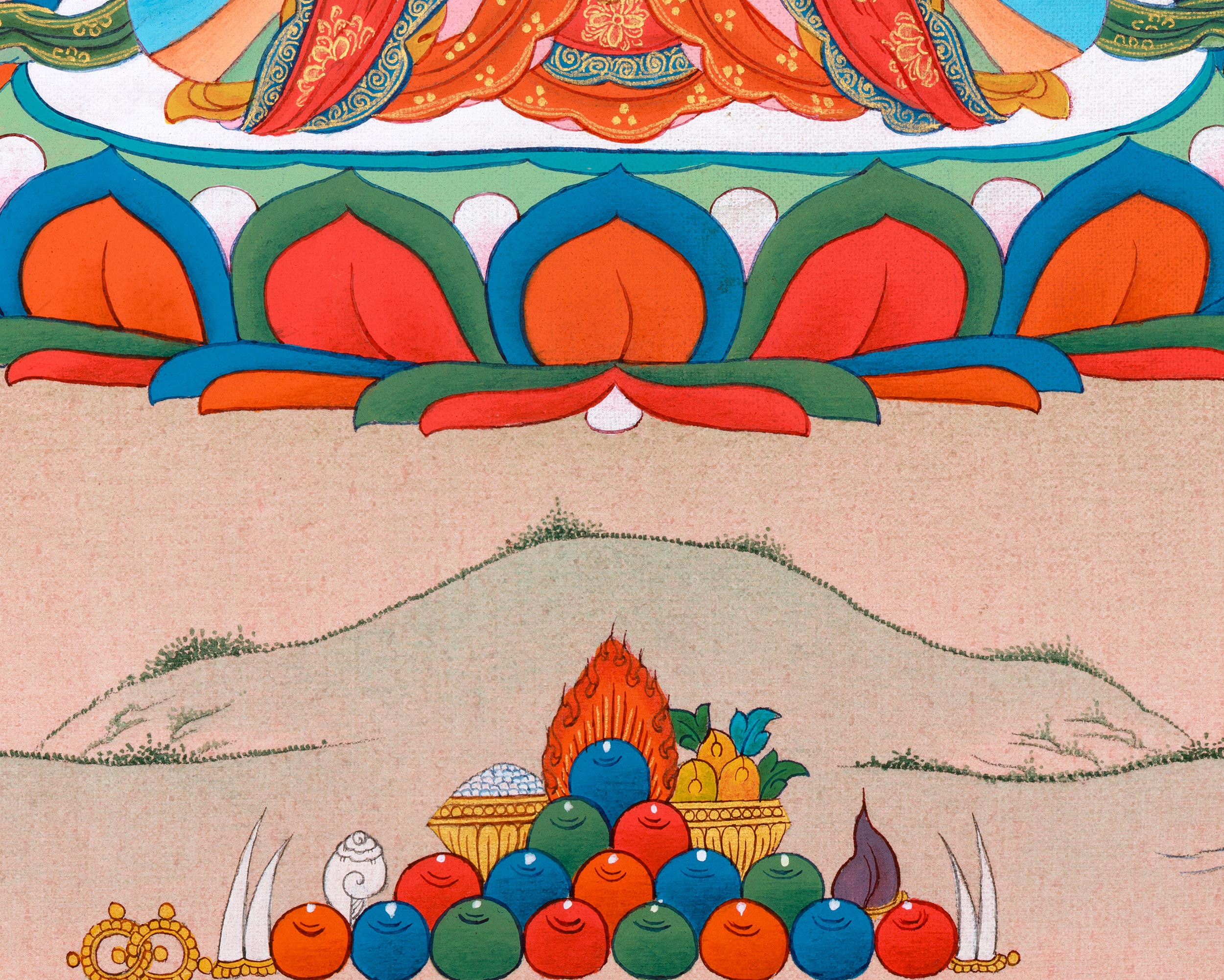 Four Arm Chenrezig Thangka | Tibetan Buddhist Art