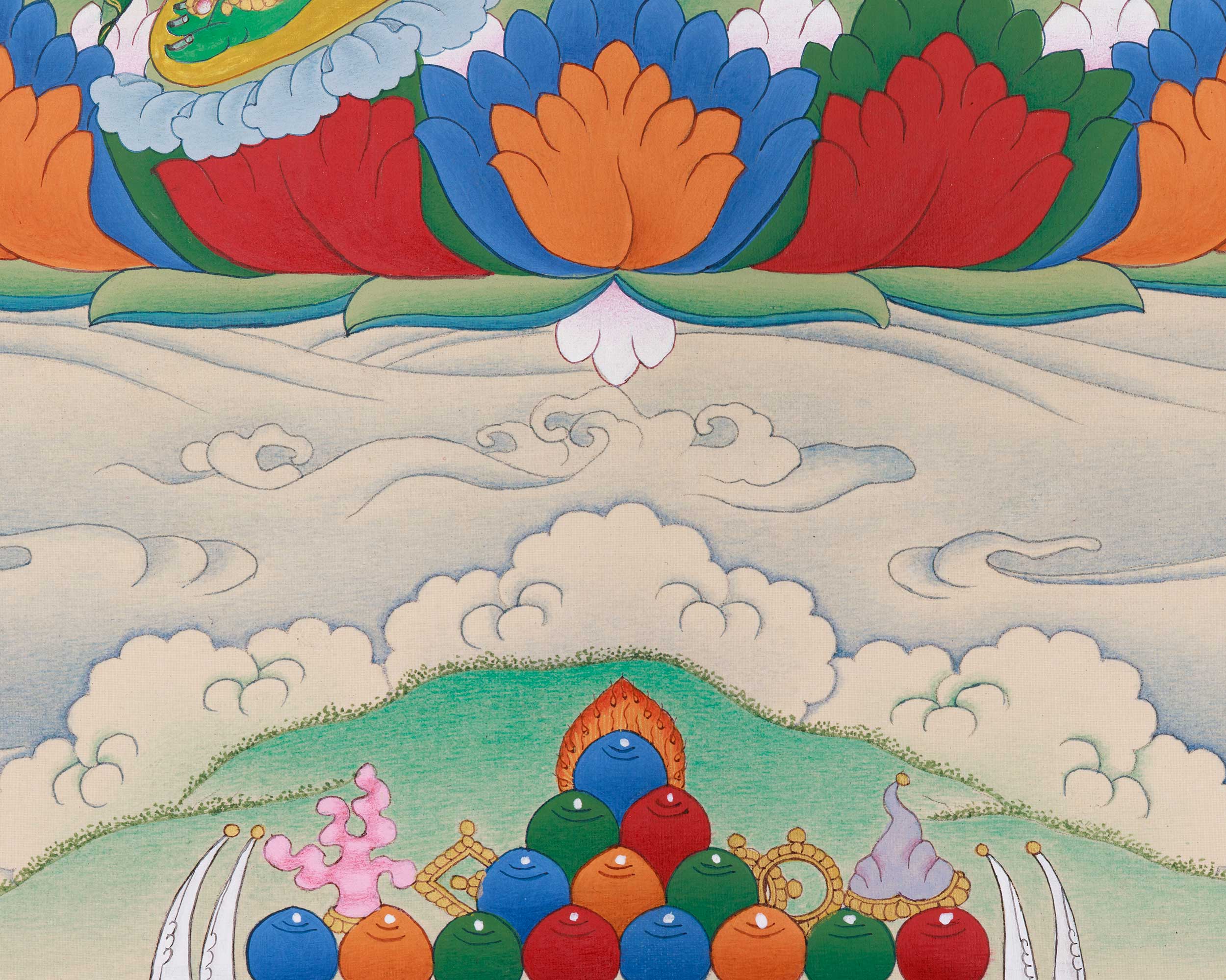 Female Buddha, Green Tara Painting | Compassionate Goddess of Liberation