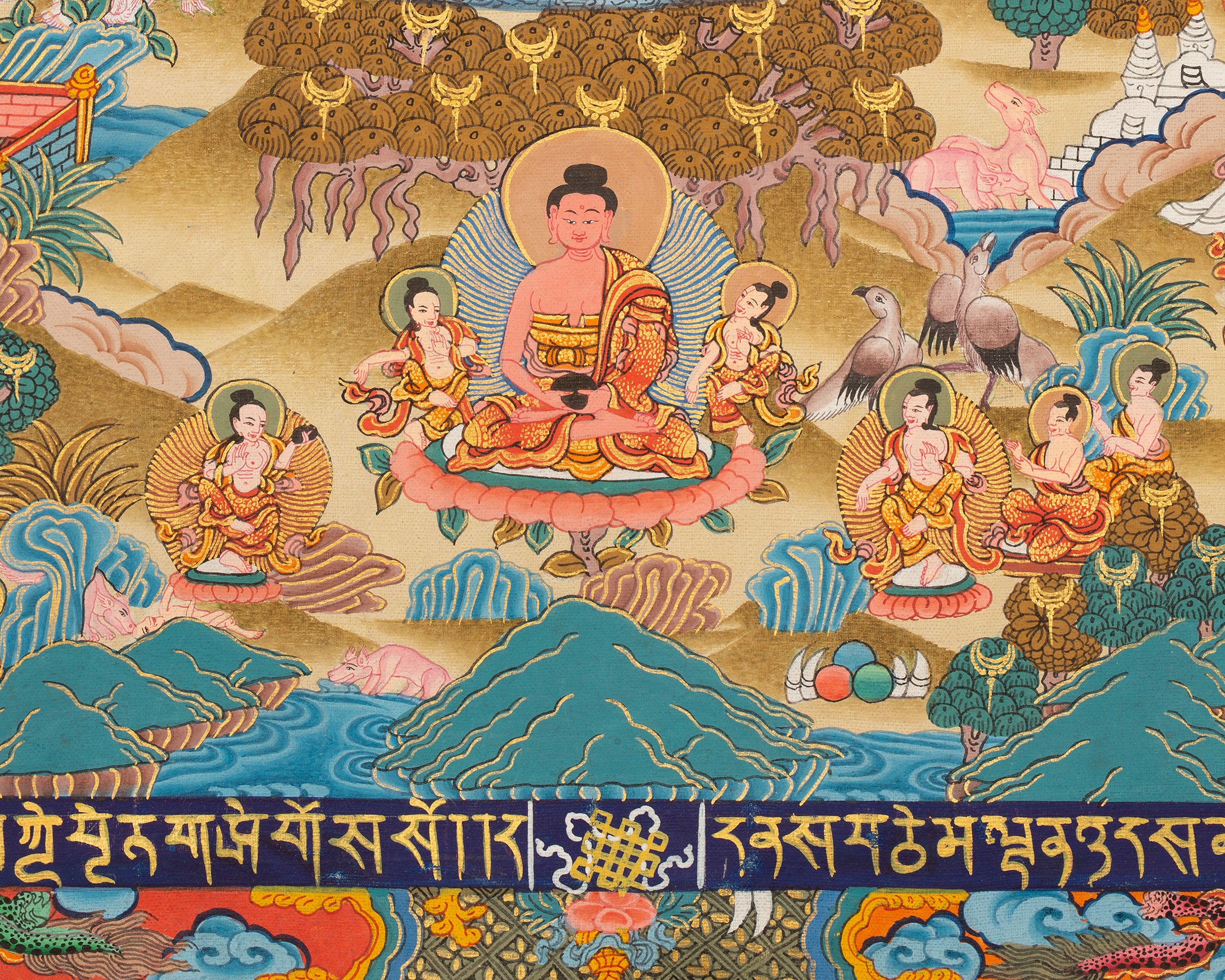 Amoghasiddhi Buddha Mandala Thangka | Meditation Mandala Painting