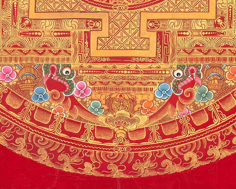 Chenresig Mandala | Traditional Tibetan Thangka | Wall Decors