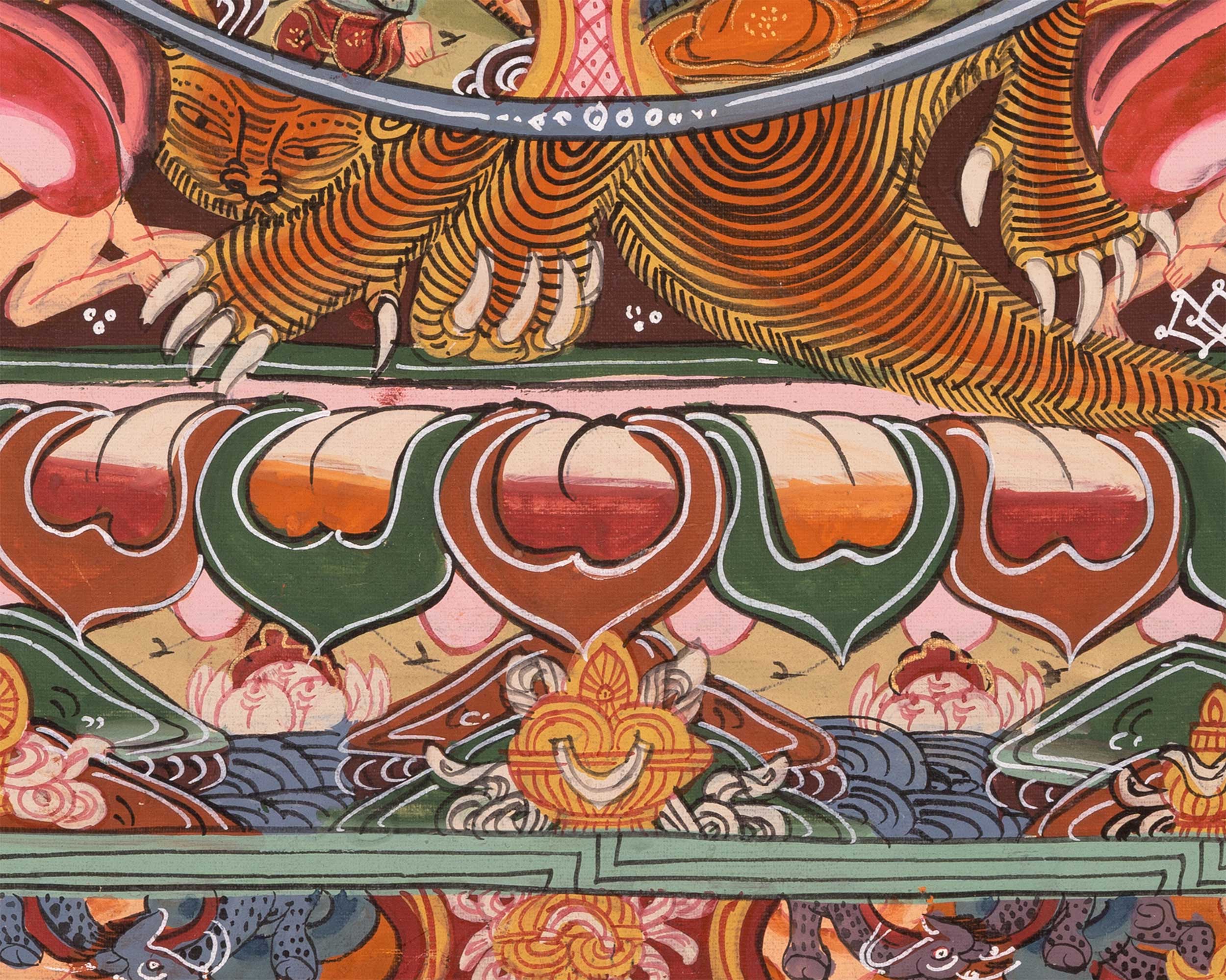 Wheel of Life Buddhist Painting | Sacred Depiction of the Cycle of Existence
