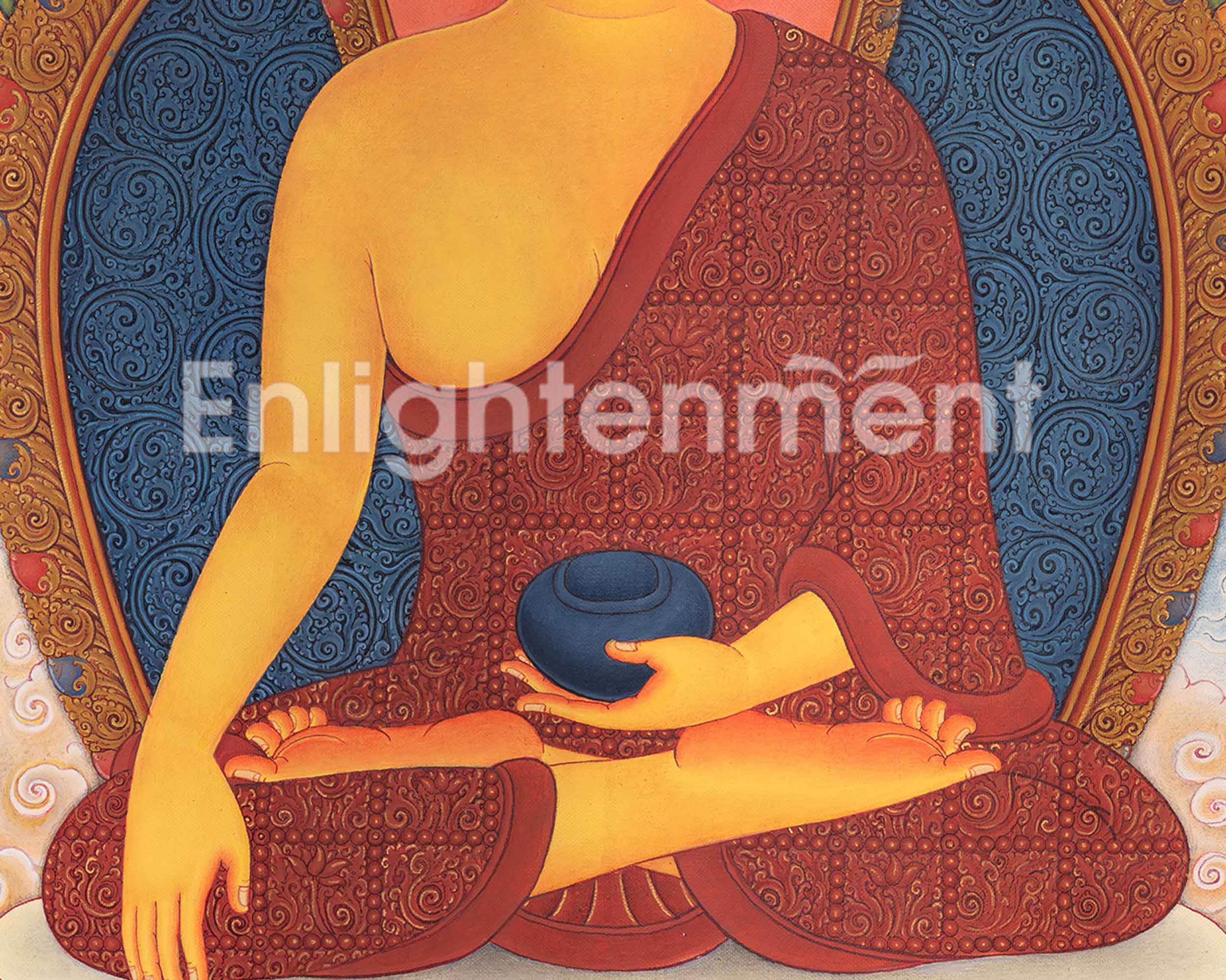 Buddhas of the Three Times Thangka - Past, Present, and Future Enlightenment