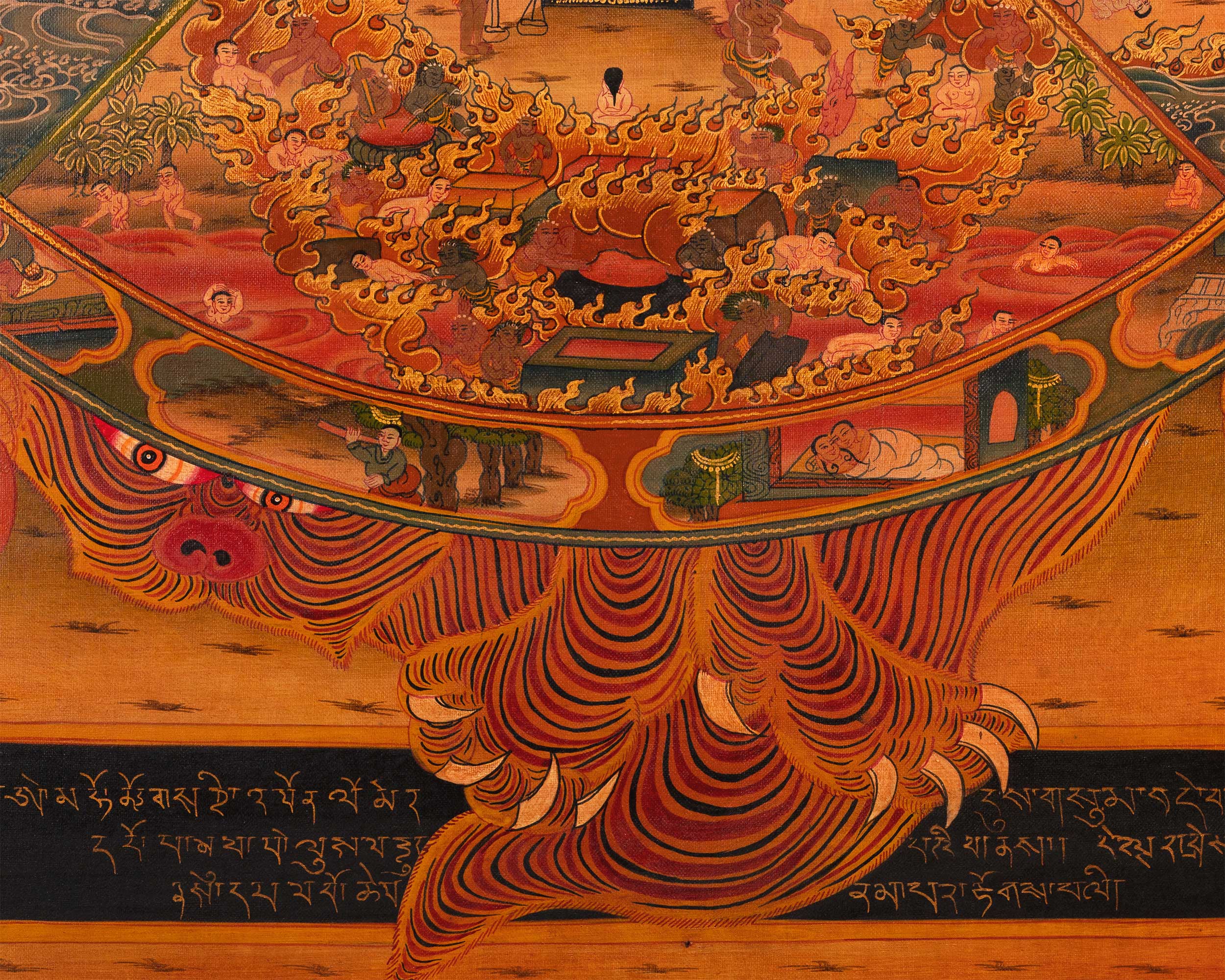 Buddhist Thangka Wheel of Life | The Cycle of Existence