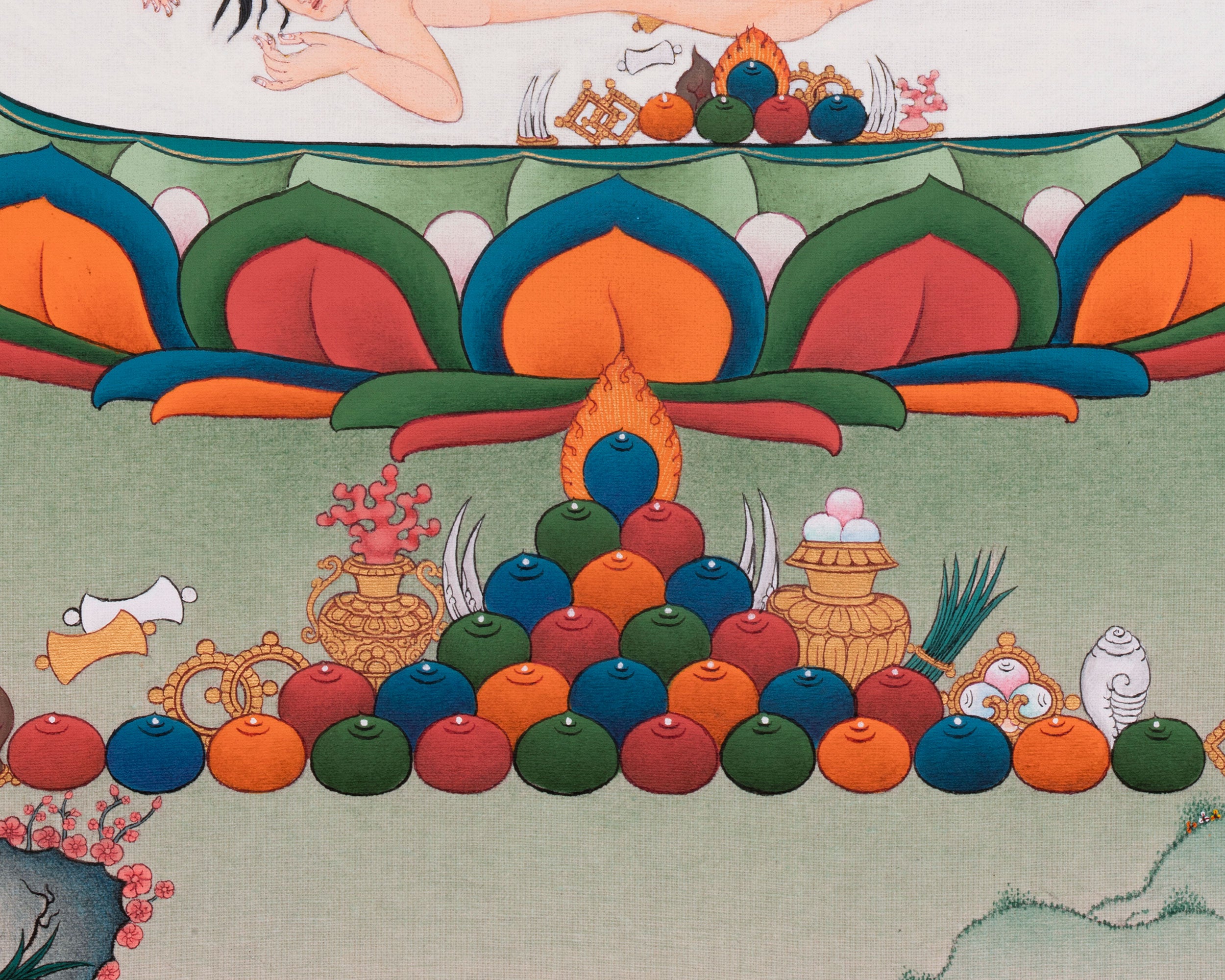 Standing Black Dzambhala Print | Buddhist Wealth Deity for Abundance