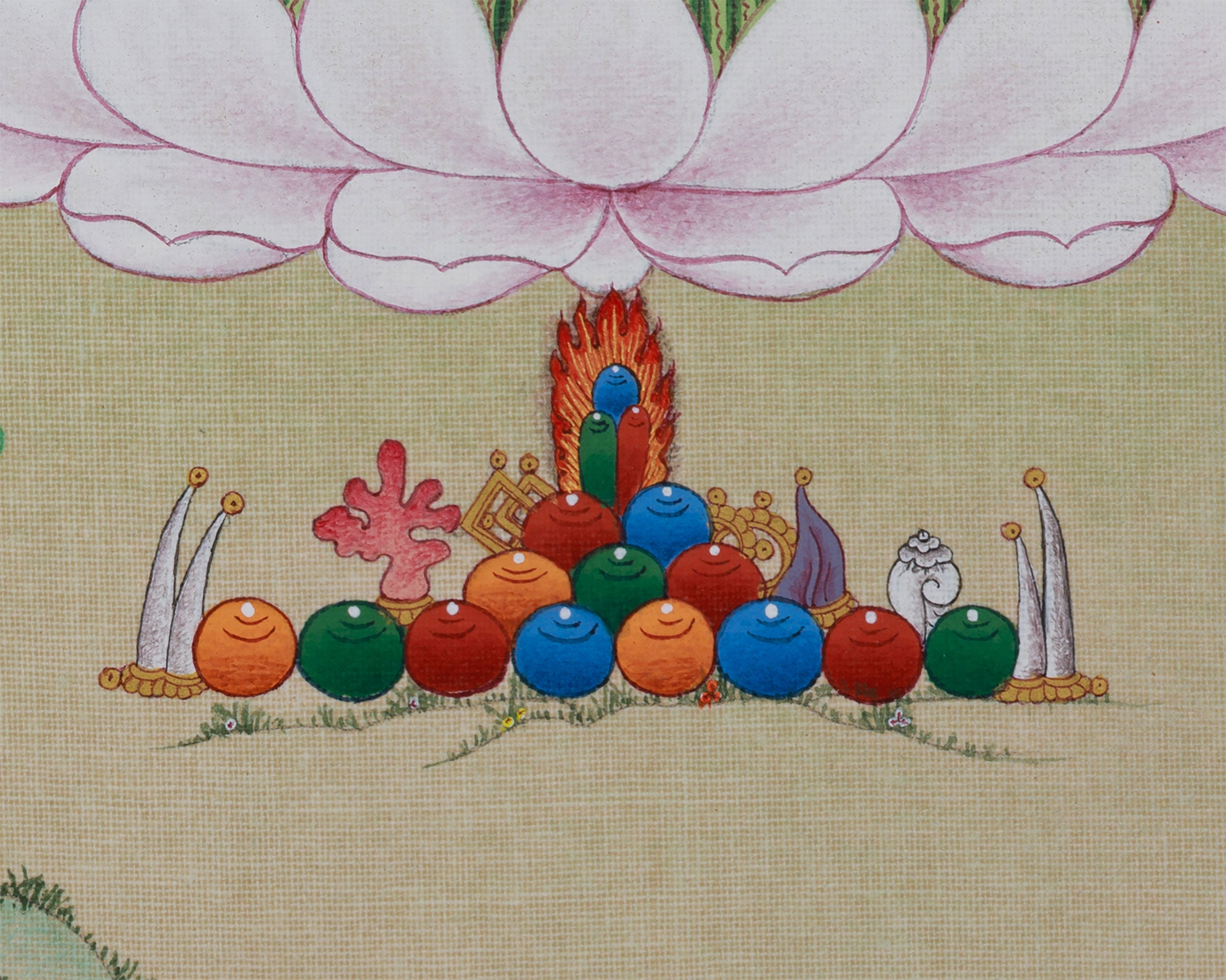 Tibetan Avalokiteshvara Thangka | 4-Armed Chenrezig, Bodhisattva of Compassion and Wisdom